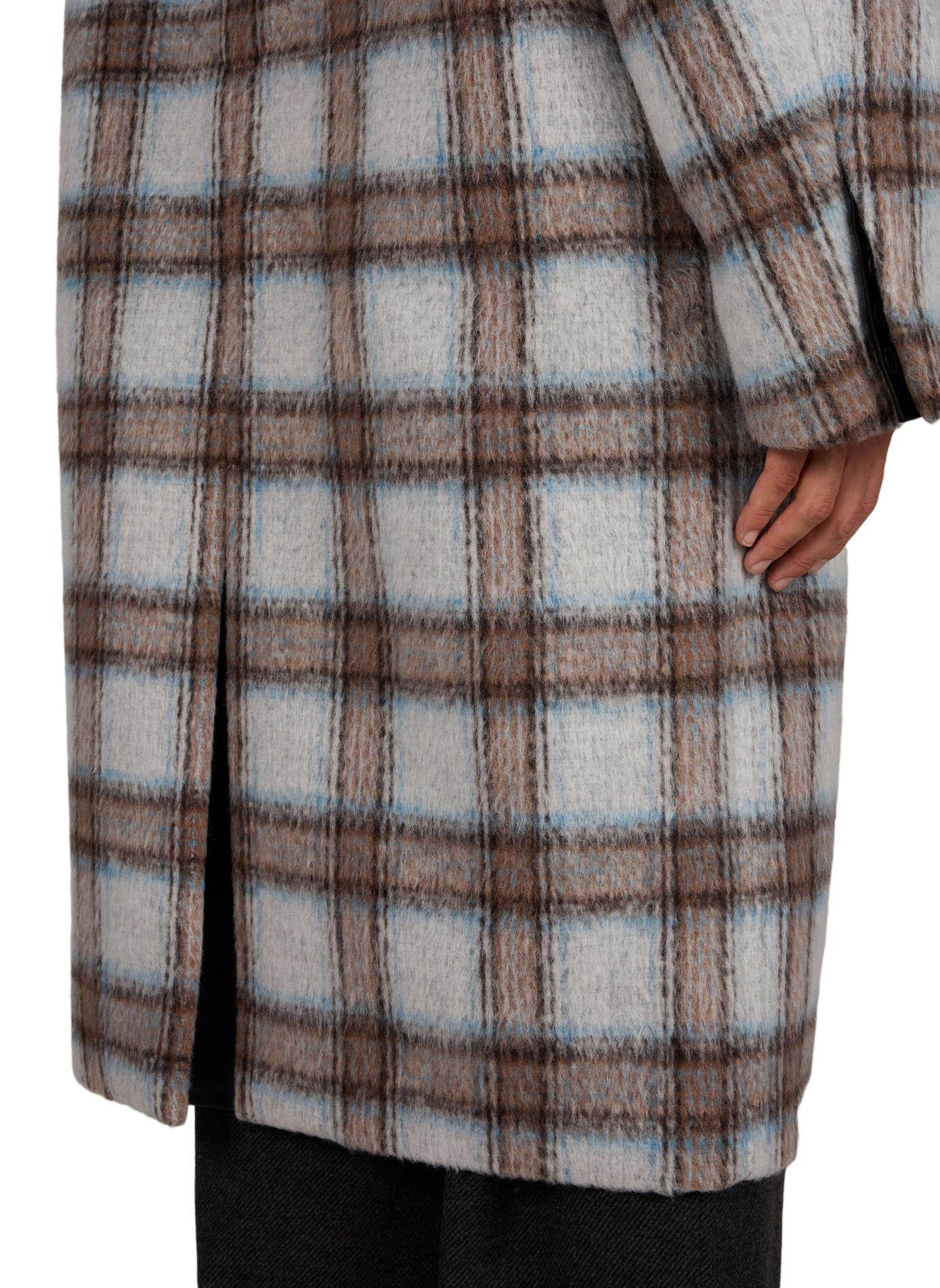 Mid-length straight coat with a classic collar ENTIRE STUDIOS Multicolour