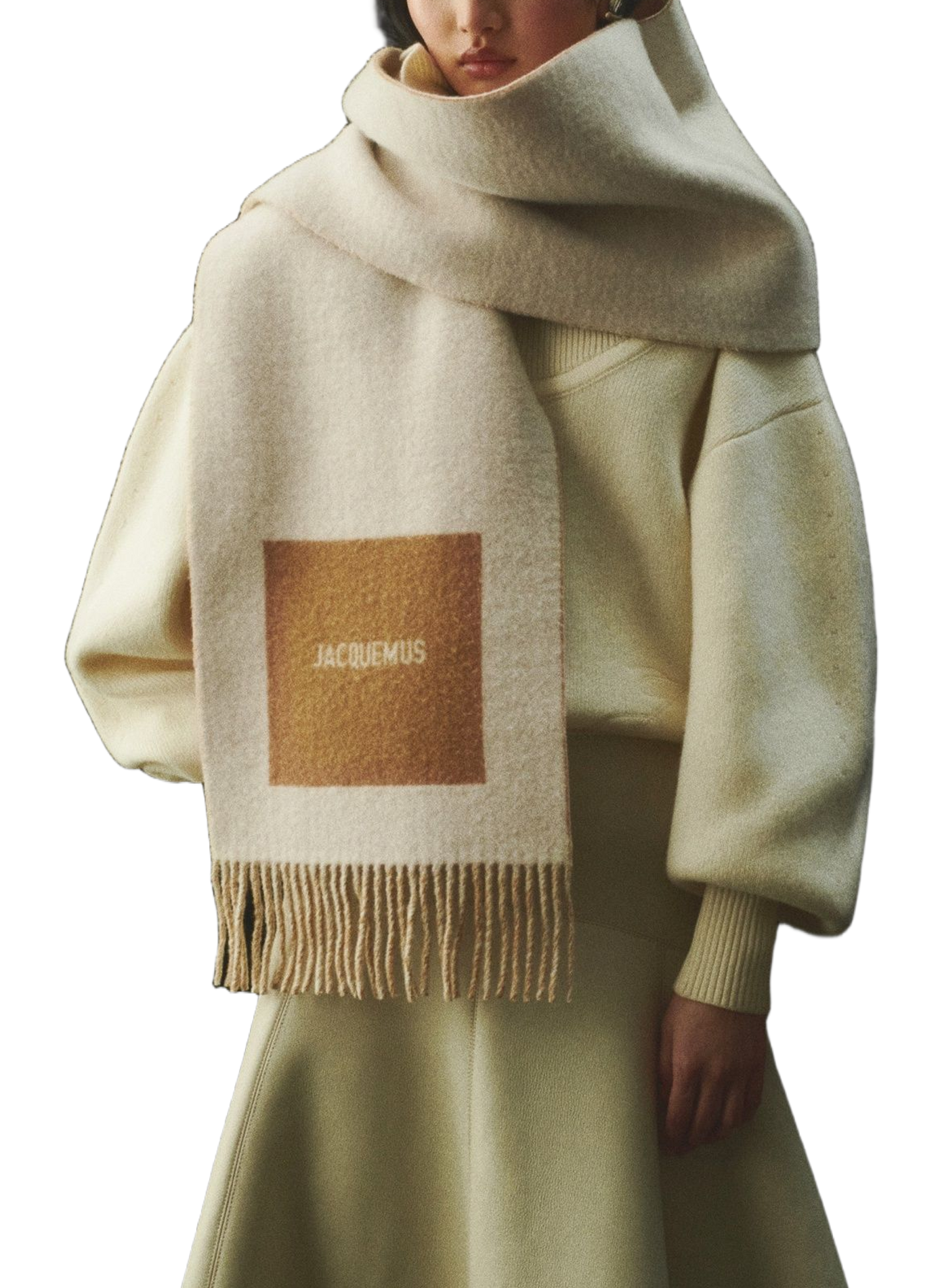 L'écharpe Rond Carré JACQUEMUS Beige