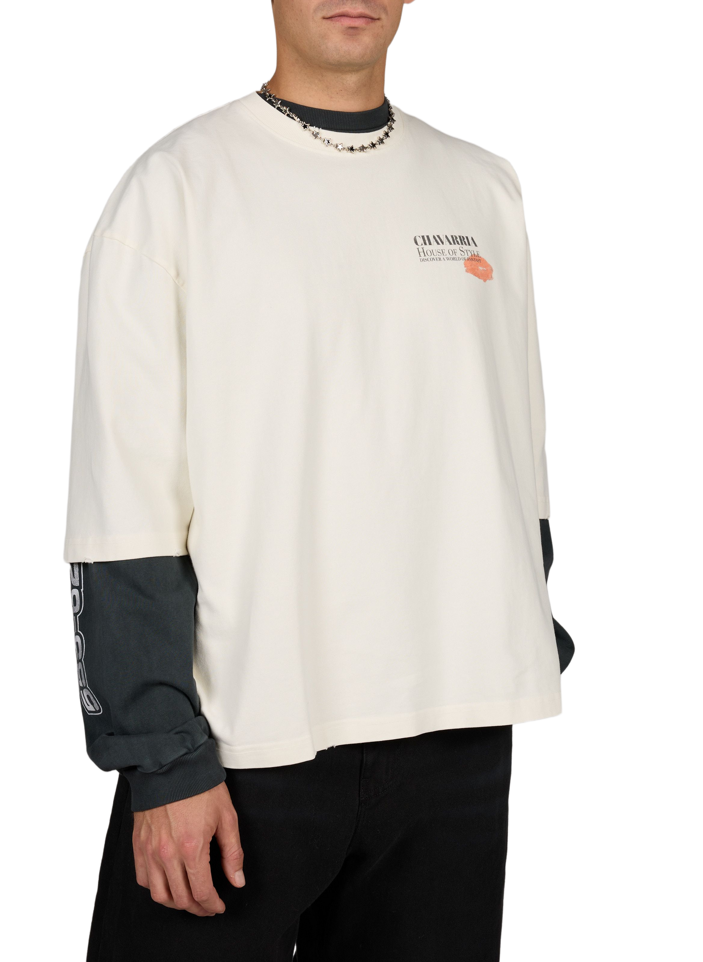 Oversized cotton T-shirt WILLY CHAVARRIA Beige