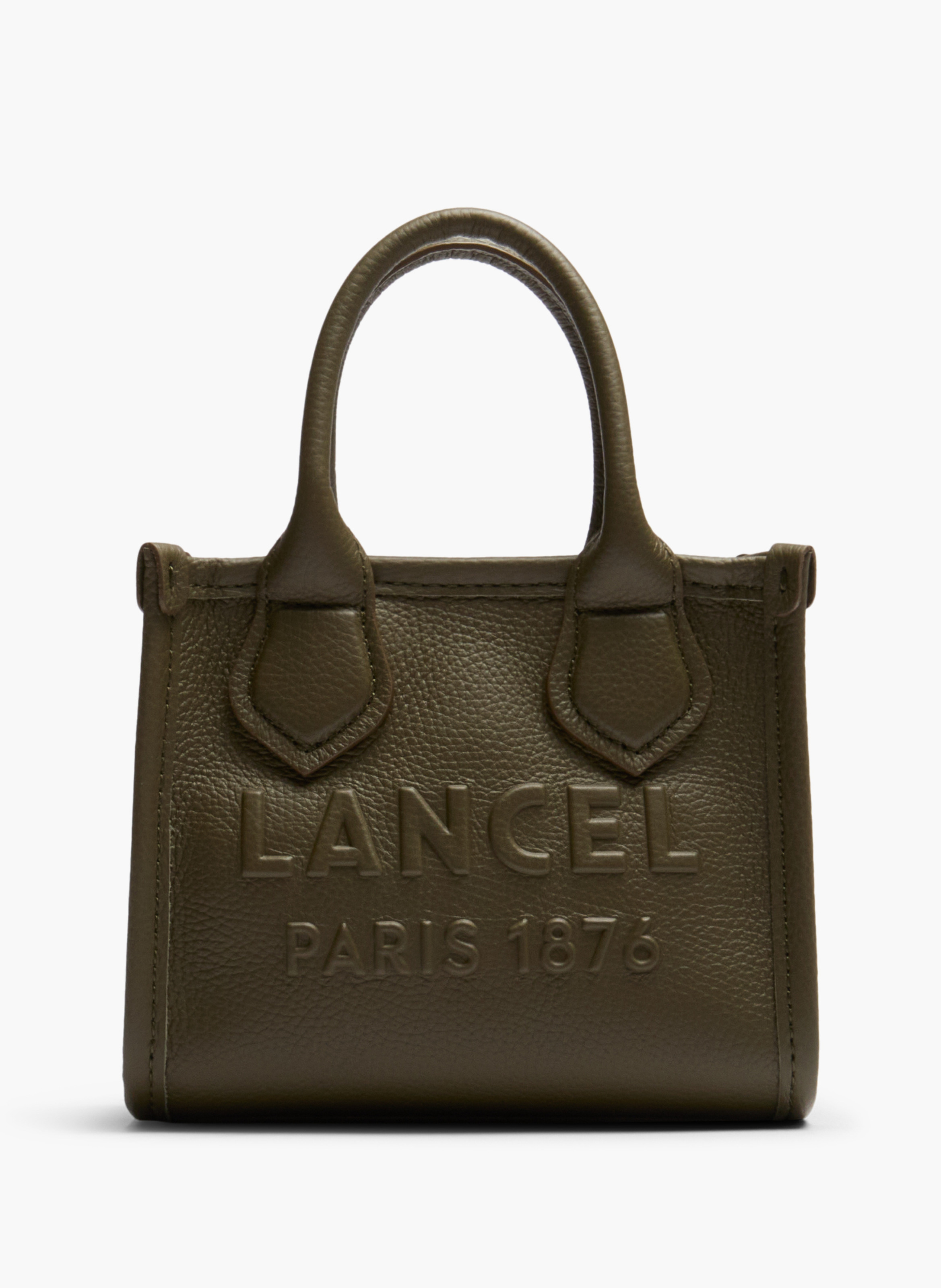 Mini sac cabas zippé double porté jour de lancel en cuir LANCEL Vert
