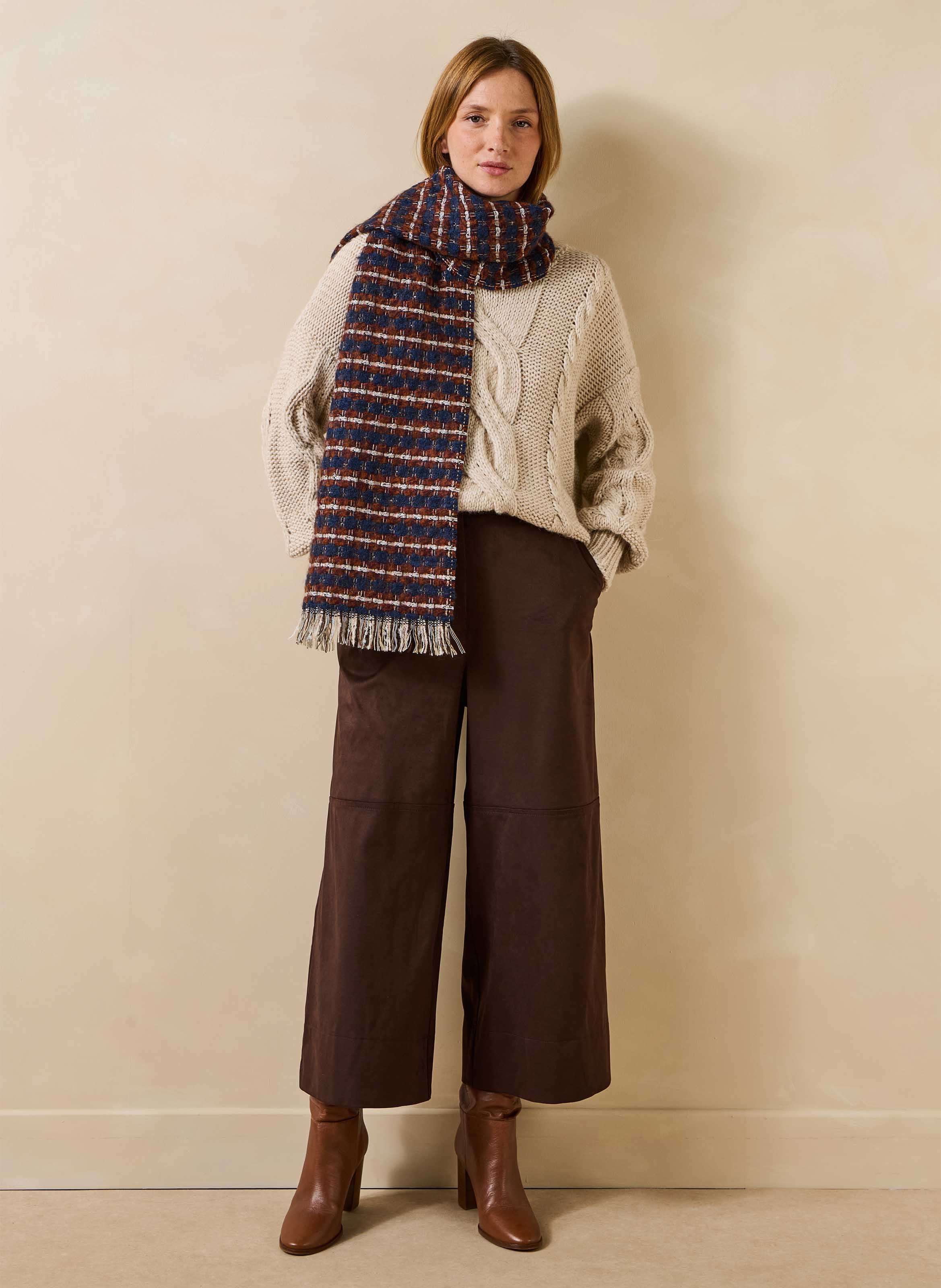 Gebreide sjaal LA FEE MARABOUTEE Blauw