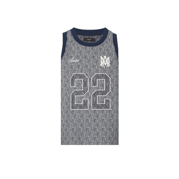 Top sans manches à jacquard en coton