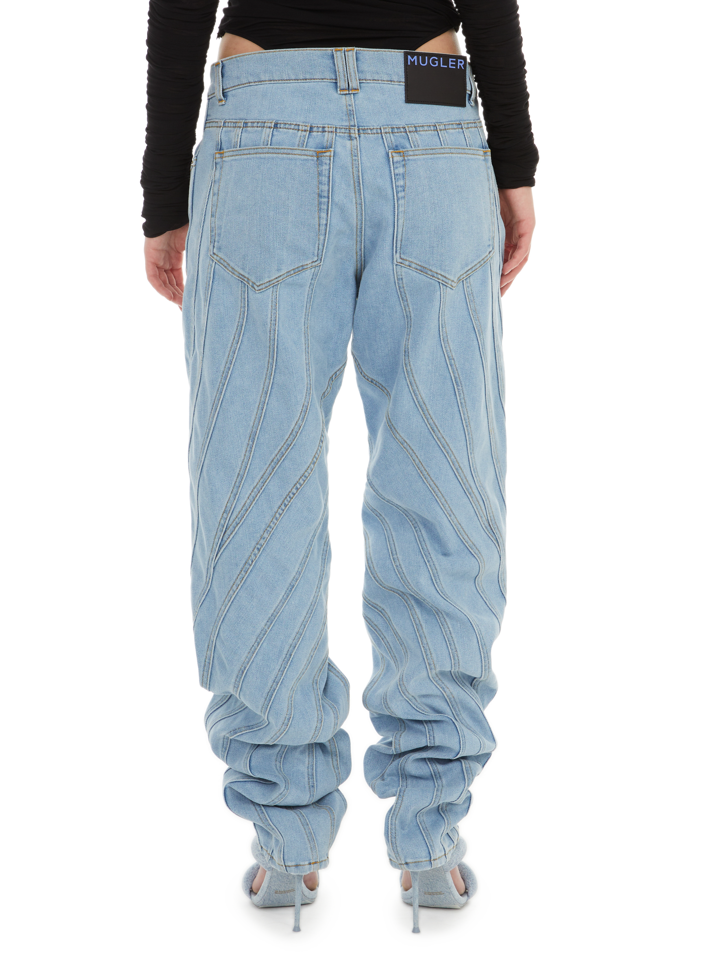 Jean taille basse MUGLER Bleu