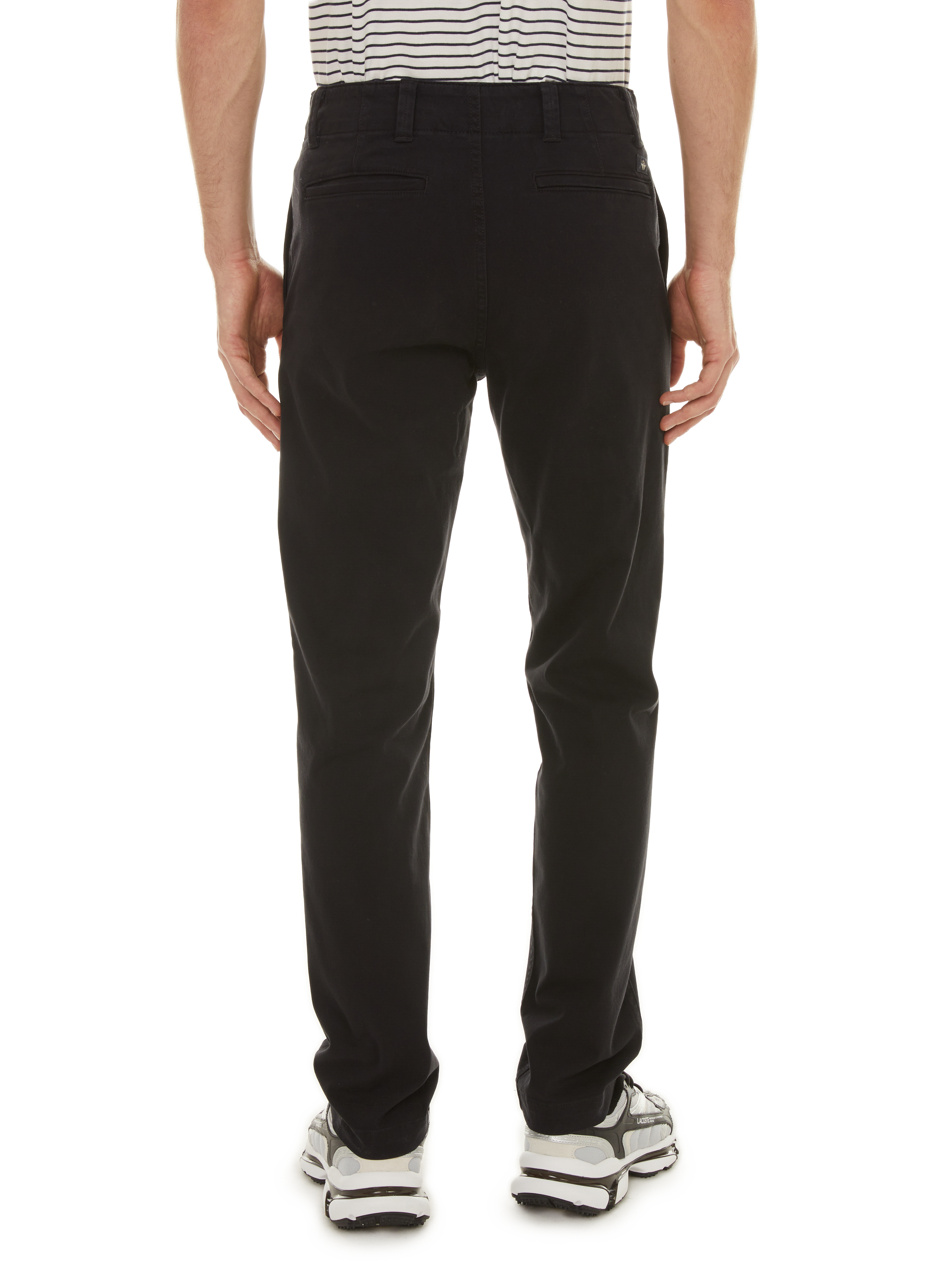Pantalon slim en coton Noir