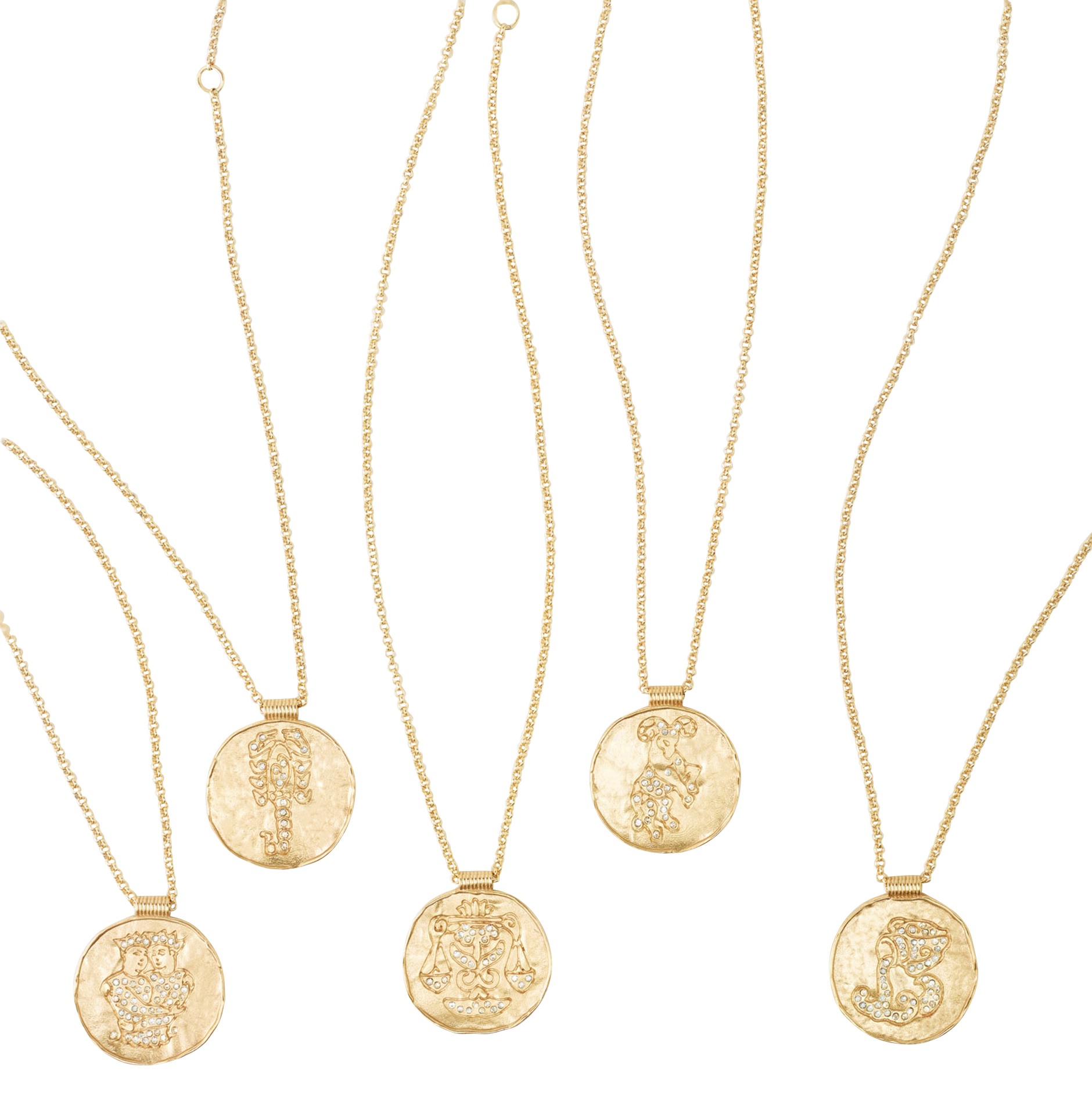 Collier à médaille signe astrologique MAJE Doré