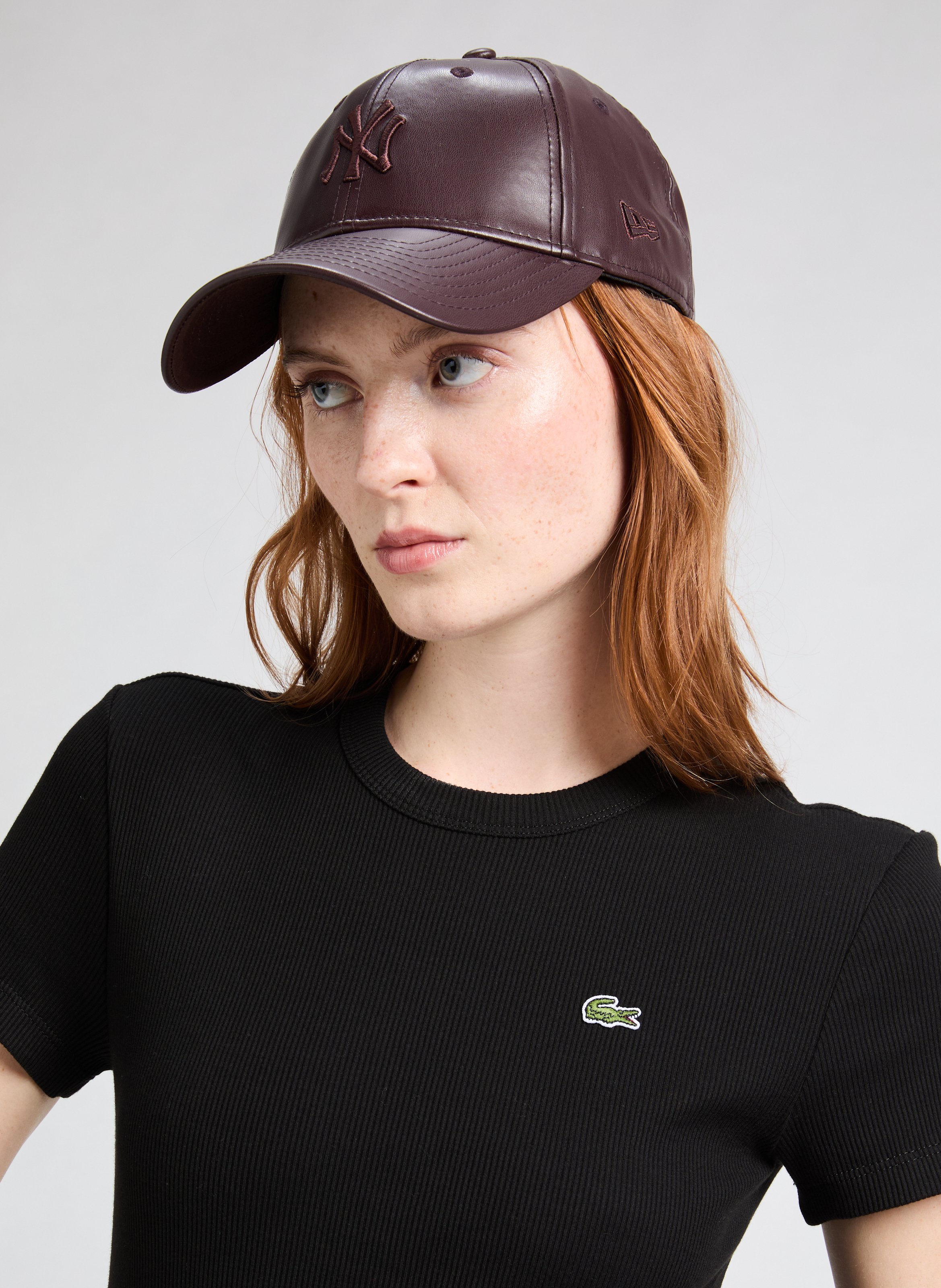 T-shirt côtelé LACOSTE Noir