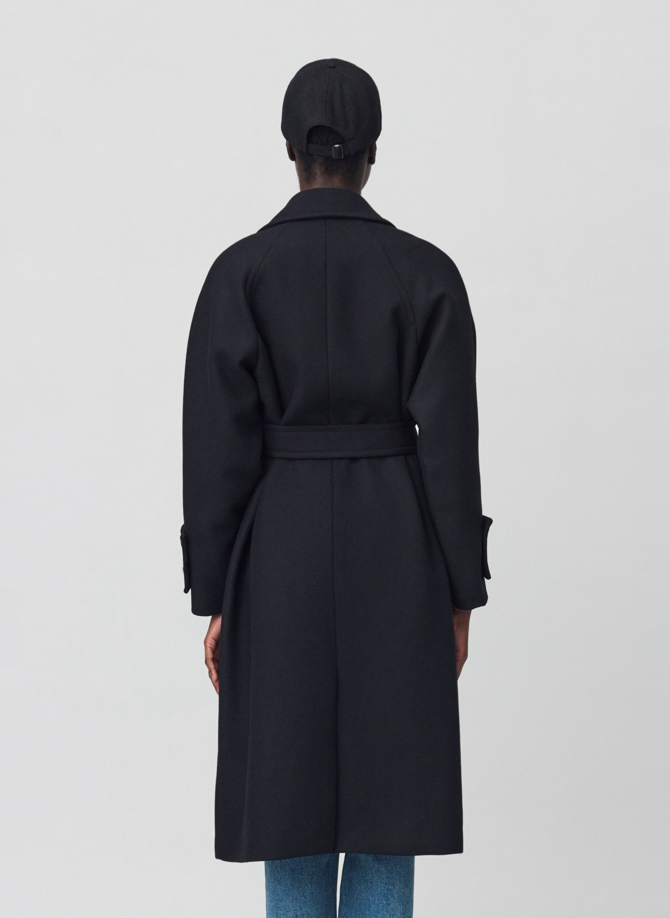 Manteau col tailleur en laine mélangée CLAUDIE PIERLOT Noir