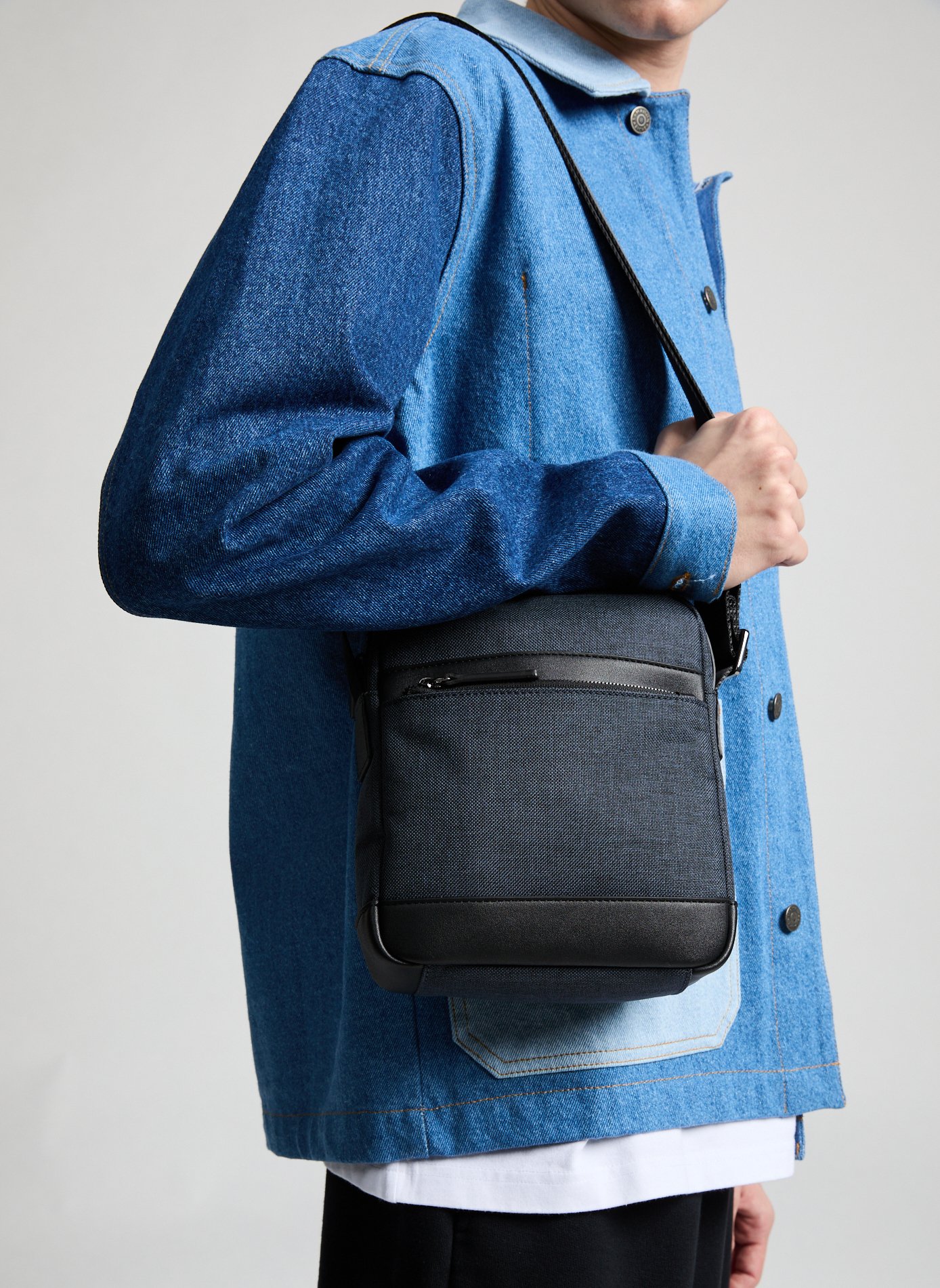 Sac à bandoulière denim SAISON 1865 Bleu