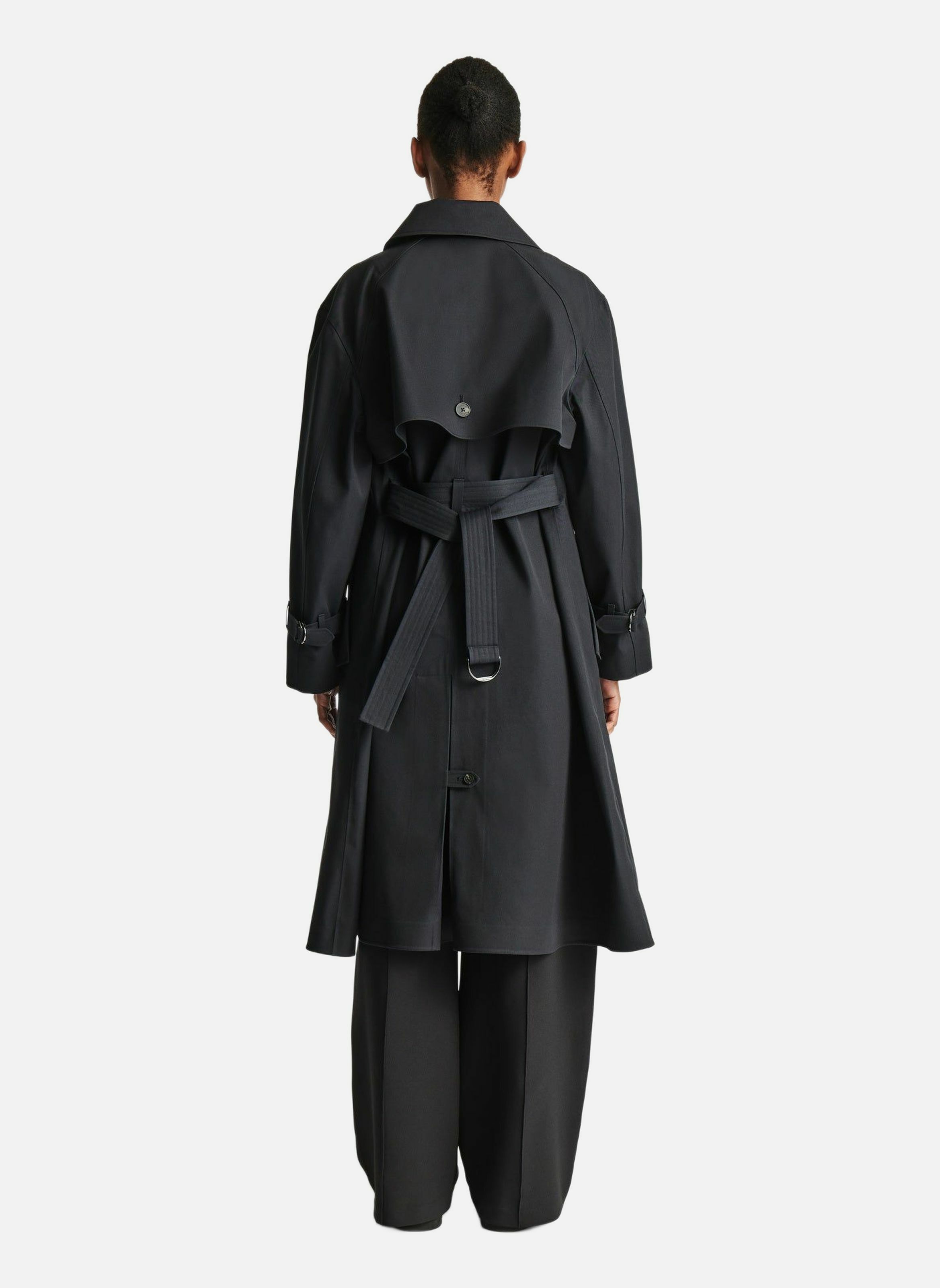 Trench garrtio col tailleur coupe ajustée FUSALP Bleu