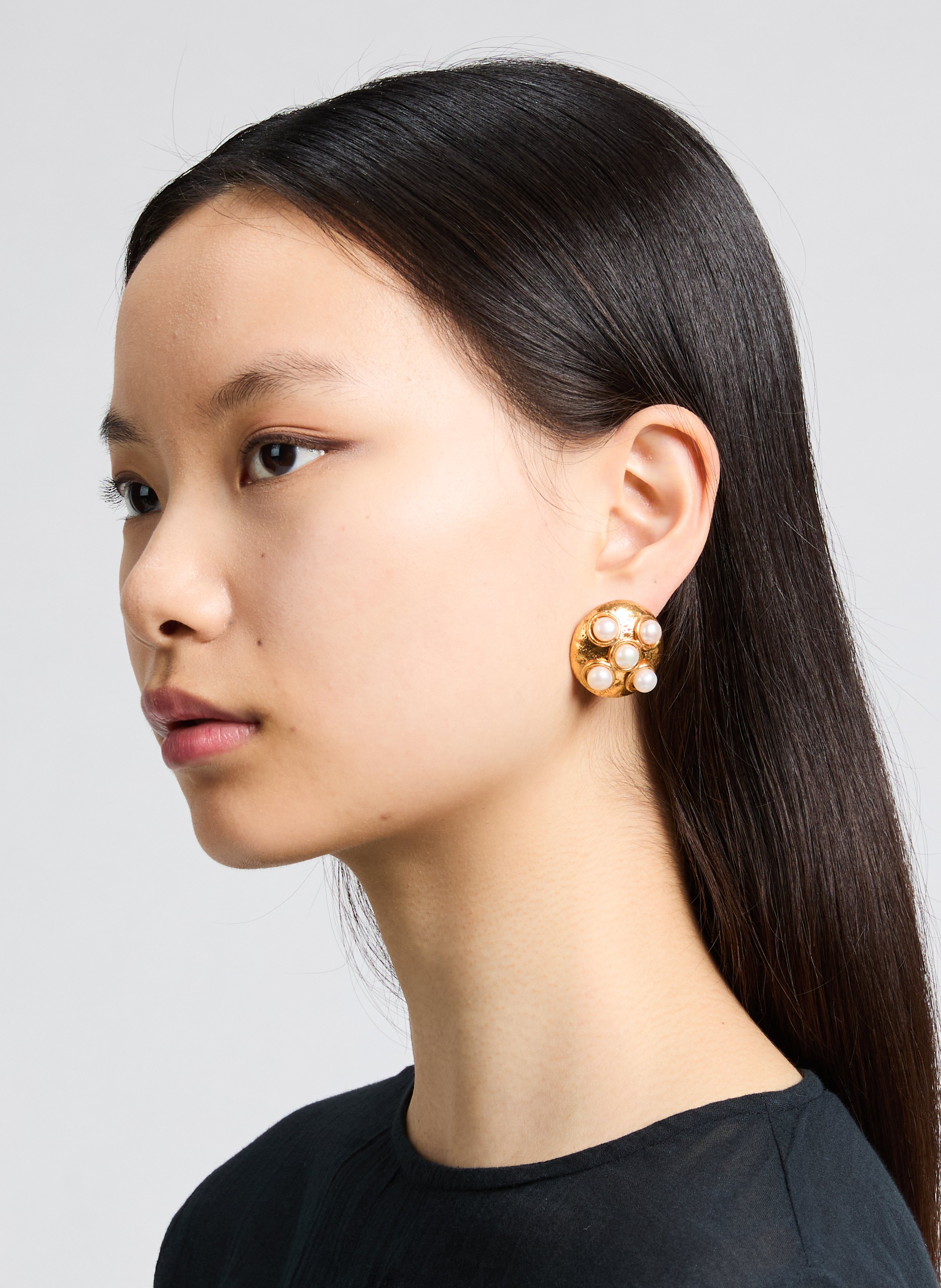 Boucles d’oreille Theodora SYLVIA TOLEDANO Blanc