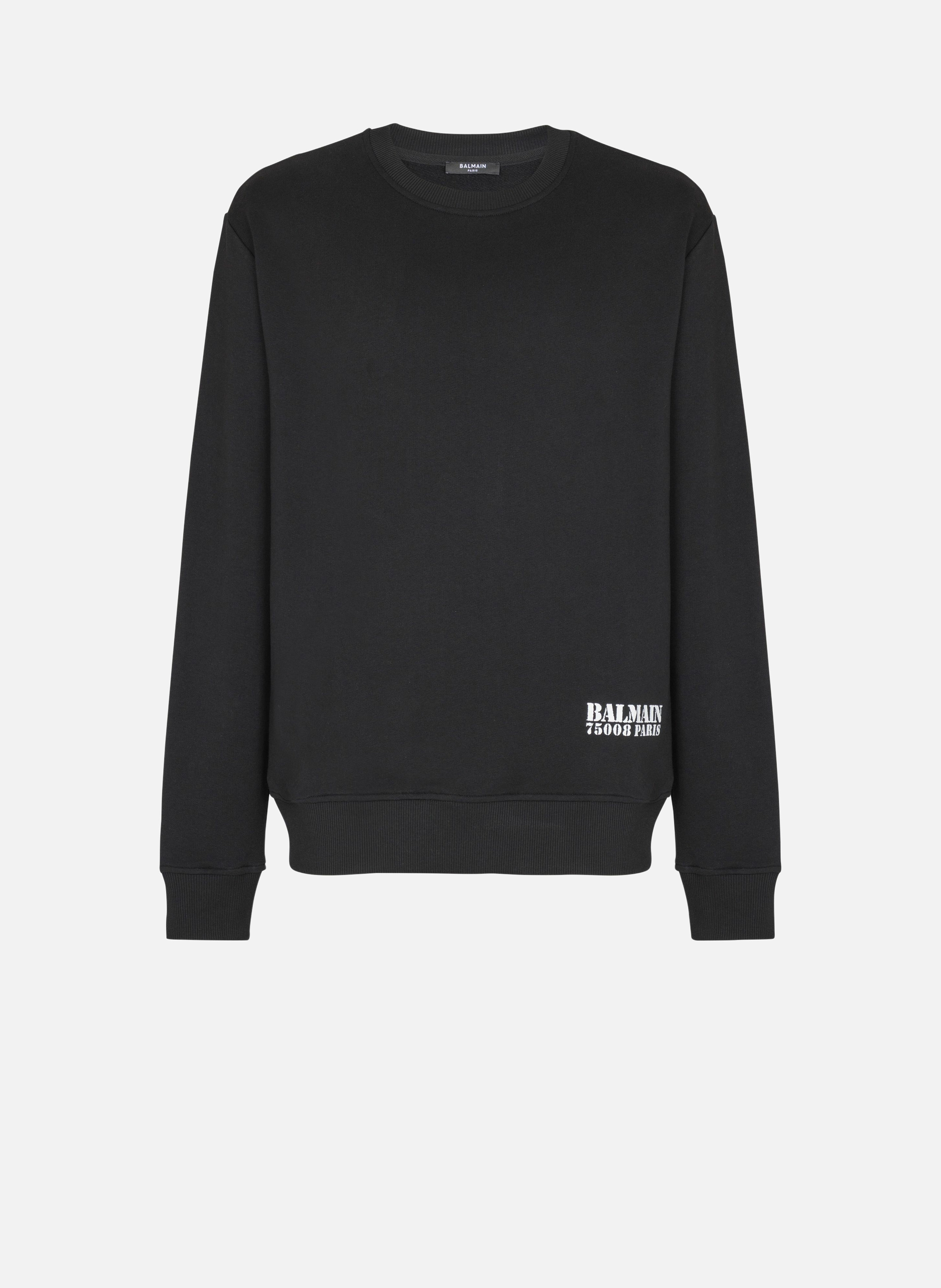 Sweat-shirt imprimé small balmain stamp BALMAIN Noir
