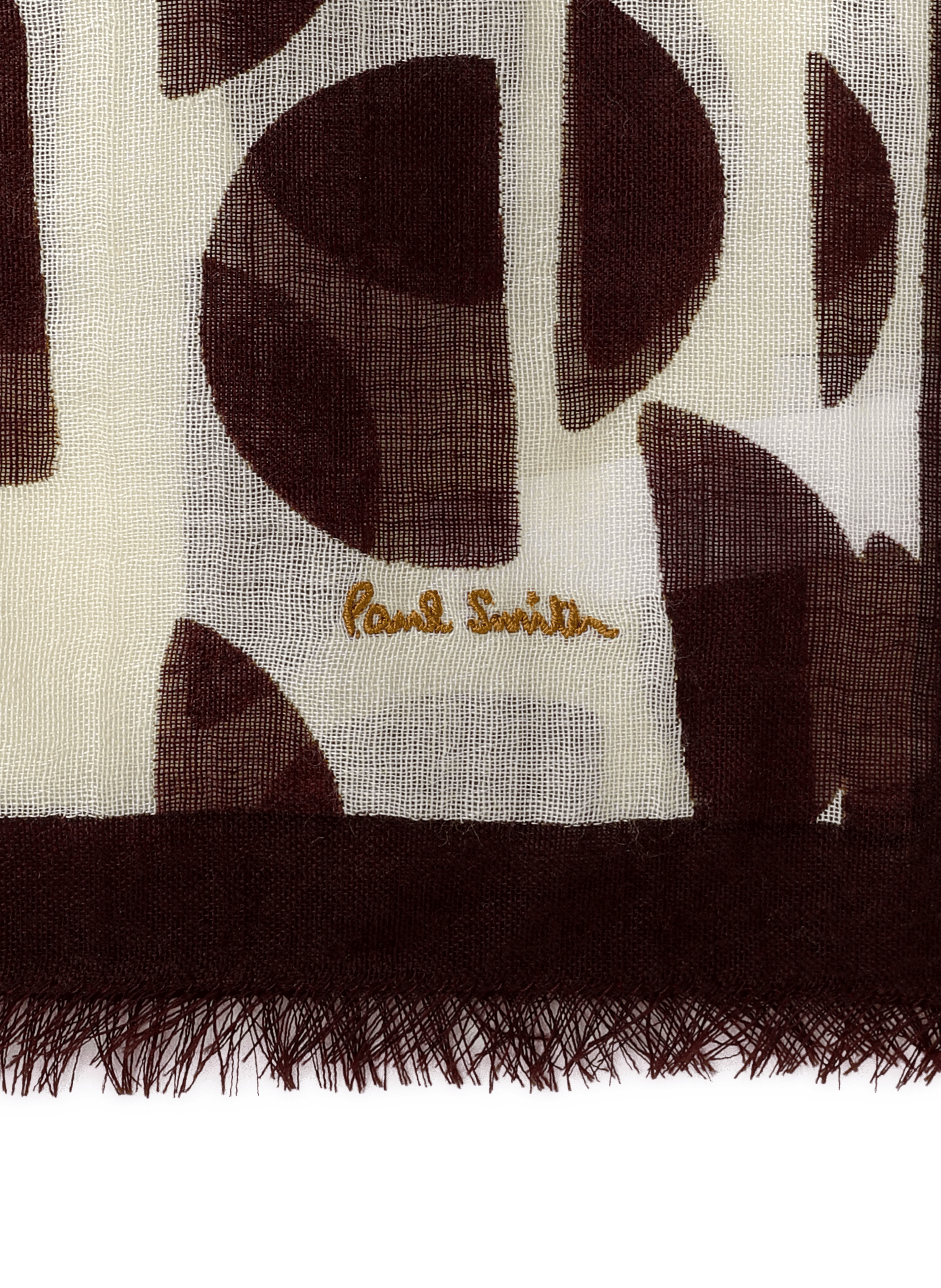 Printed wool scarf PAUL SMITH Beige
