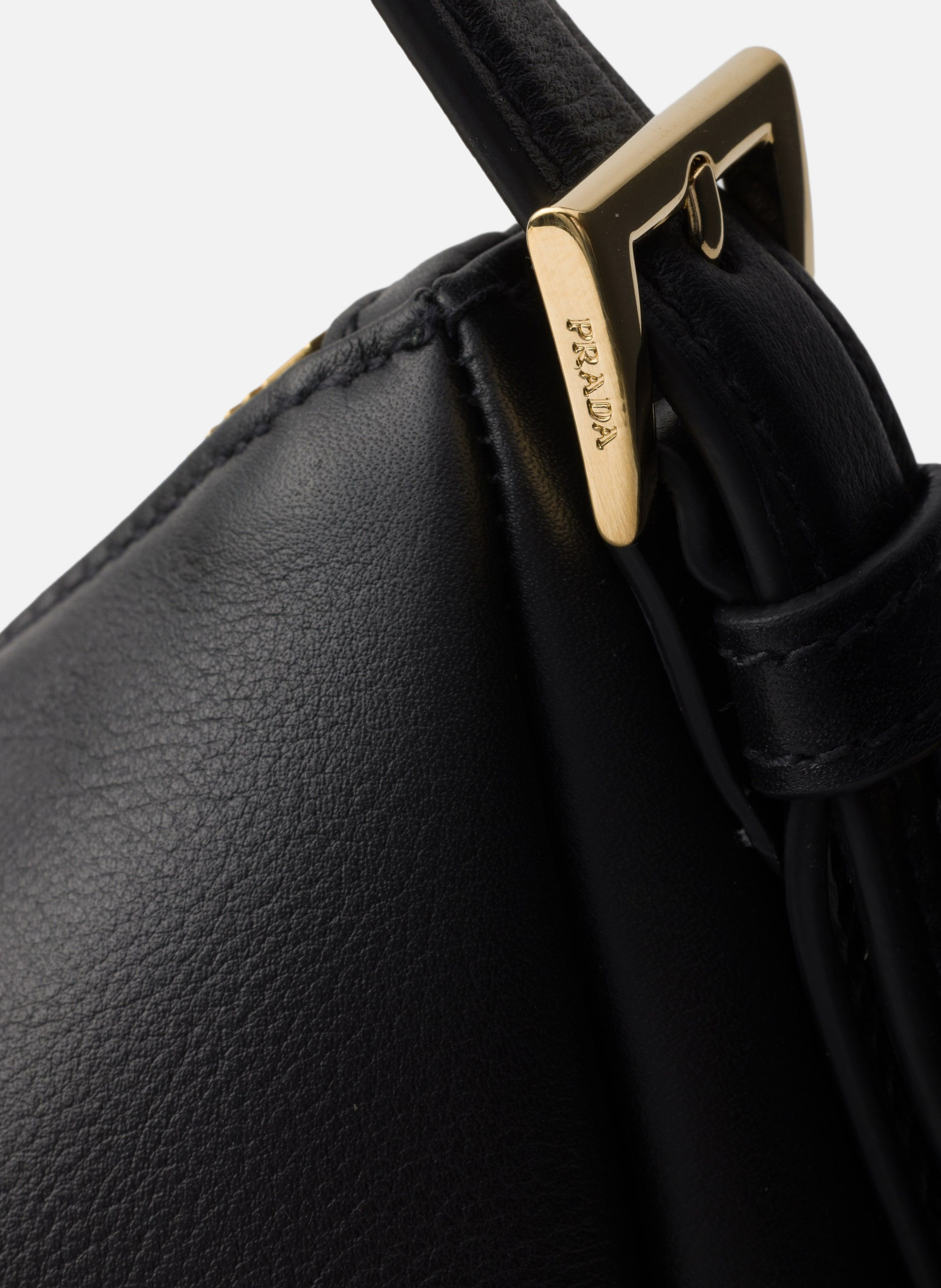 Grand sac porté épaule en cuir prada aimée PRADA Noir