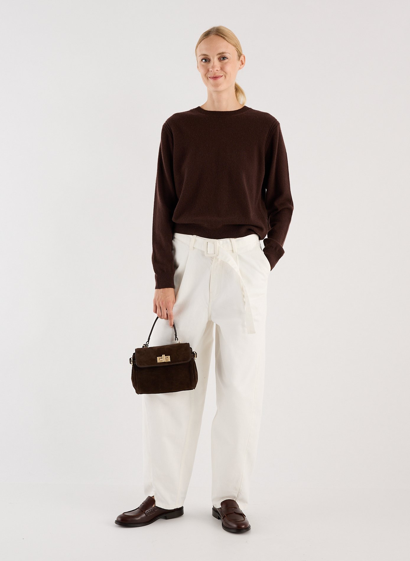 Sac à main en cuir SAISON 1865 Marron