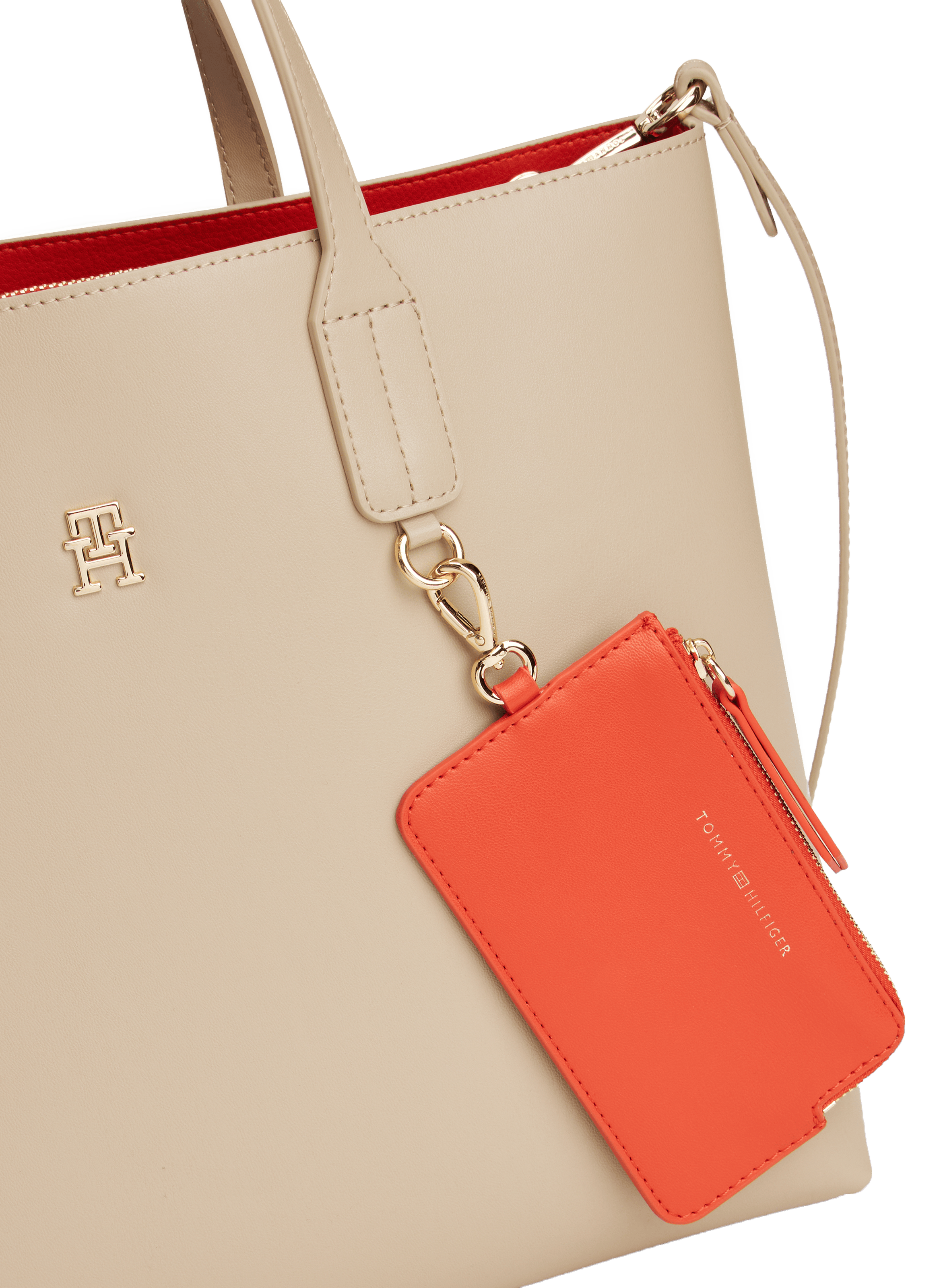 Icon Satchel Tote Bag TOMMY HILFIGER Beige