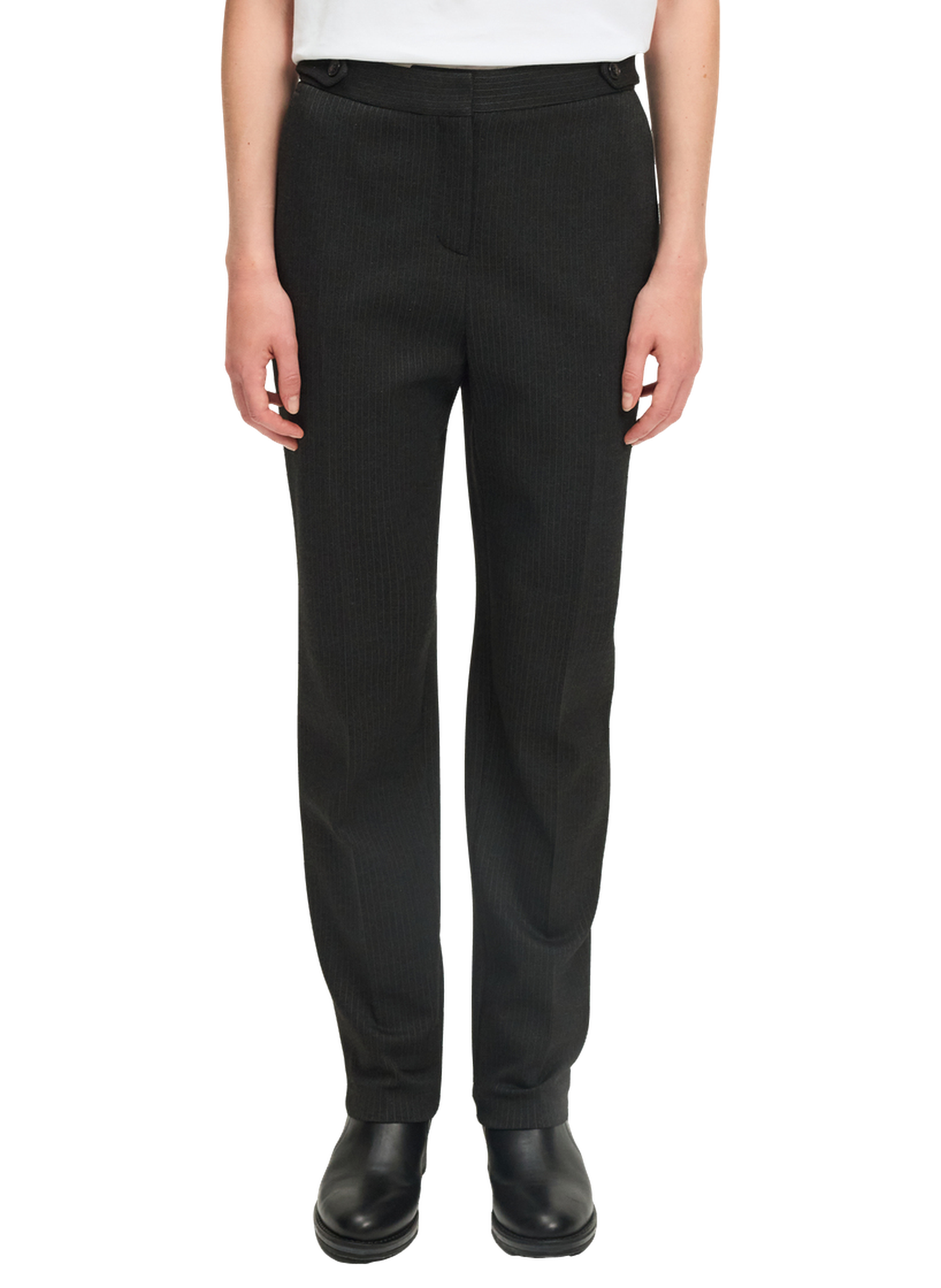 Pantalon slim à fines rayures - caprice PABLO Gris