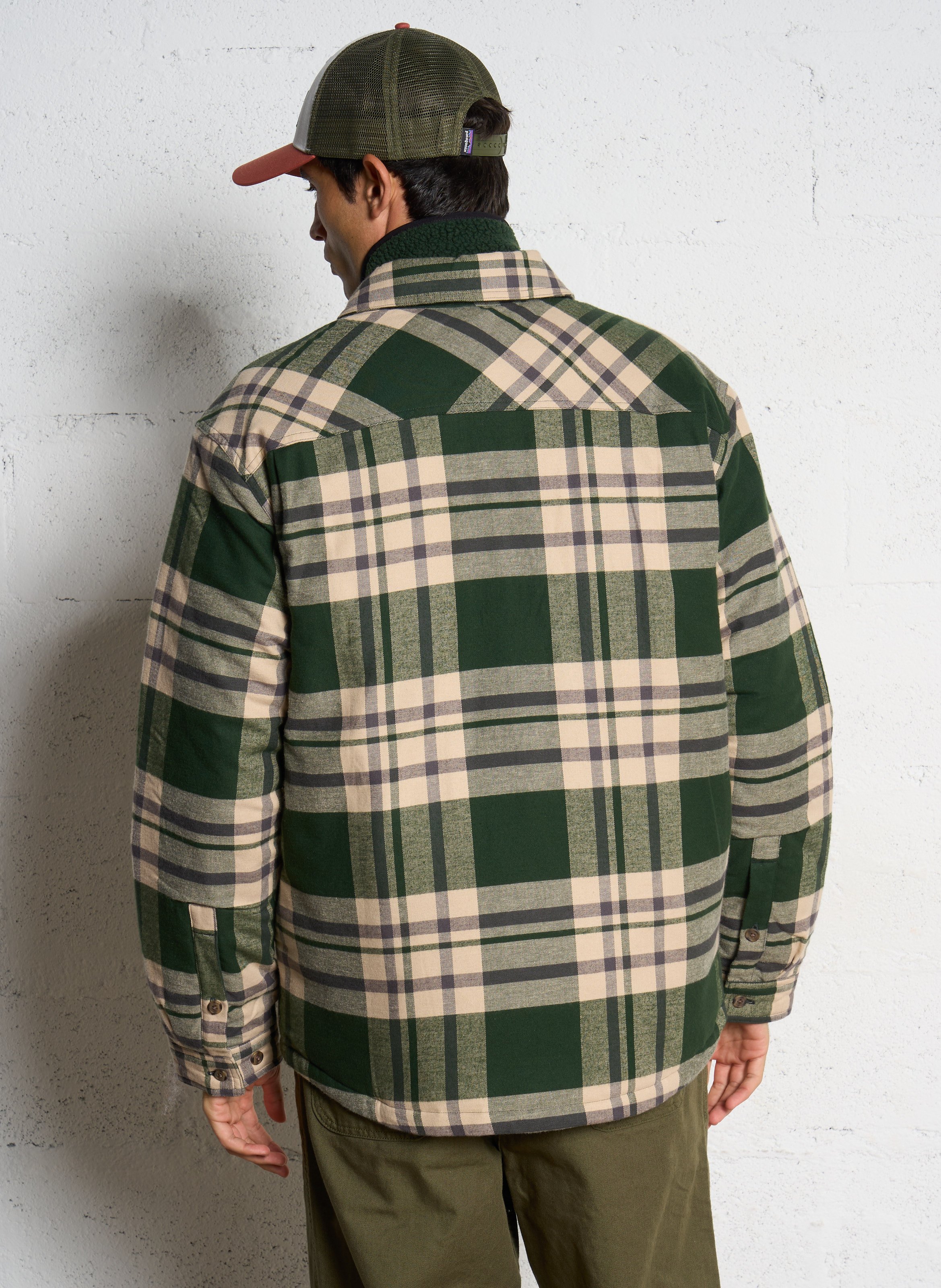 Veste chemise droite à carreaux PATAGONIA Vert