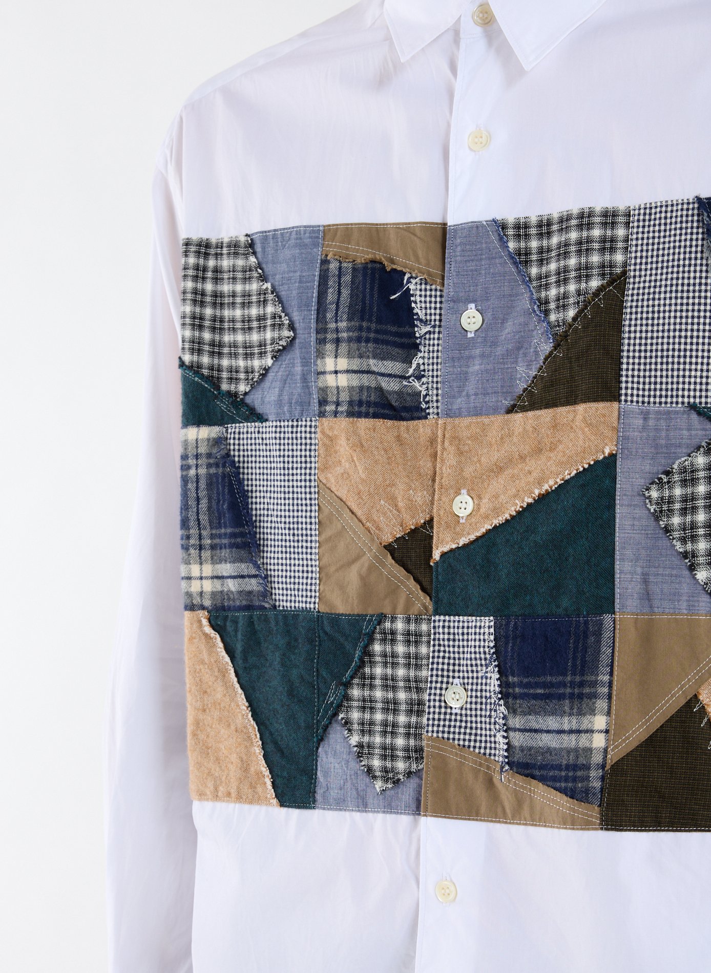 Classic collar cotton patchwork shirt COMME DES GARCONS HOMME Multicolour