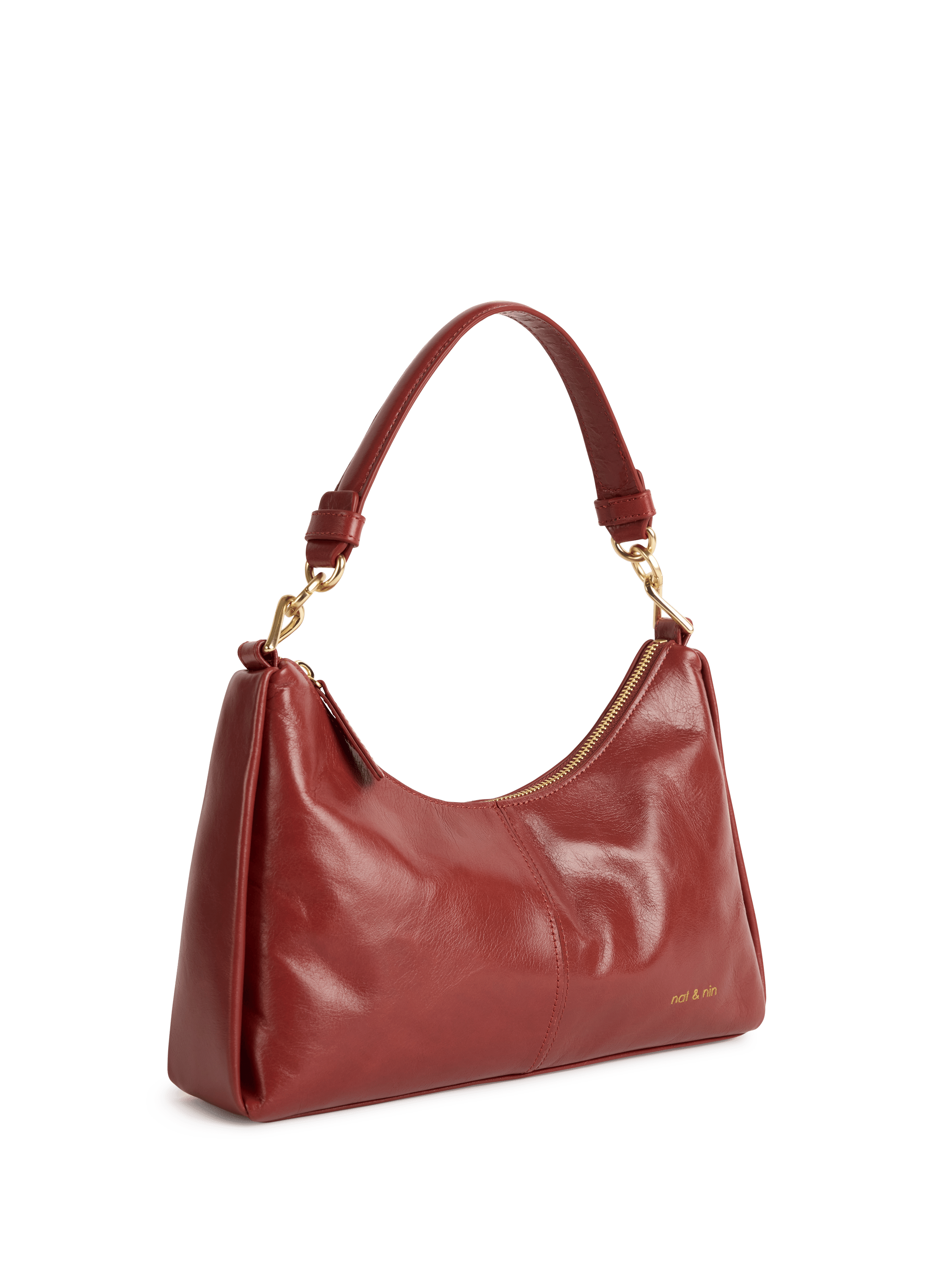 Sac métallisé Rejina en cuir NAT &amp; NIN Rouge