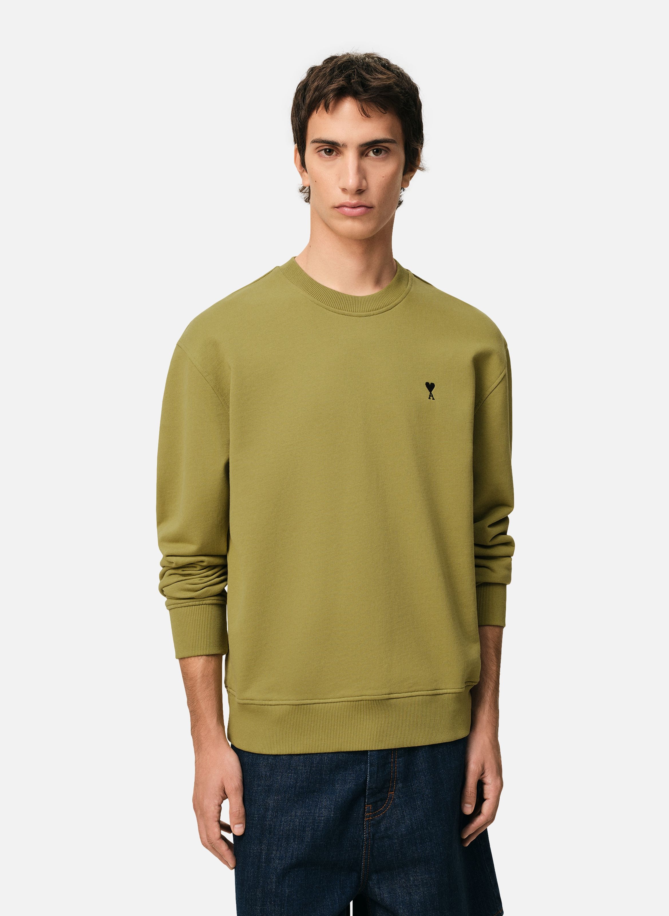 Sweatshirt ami de coeur en coton  Matcha