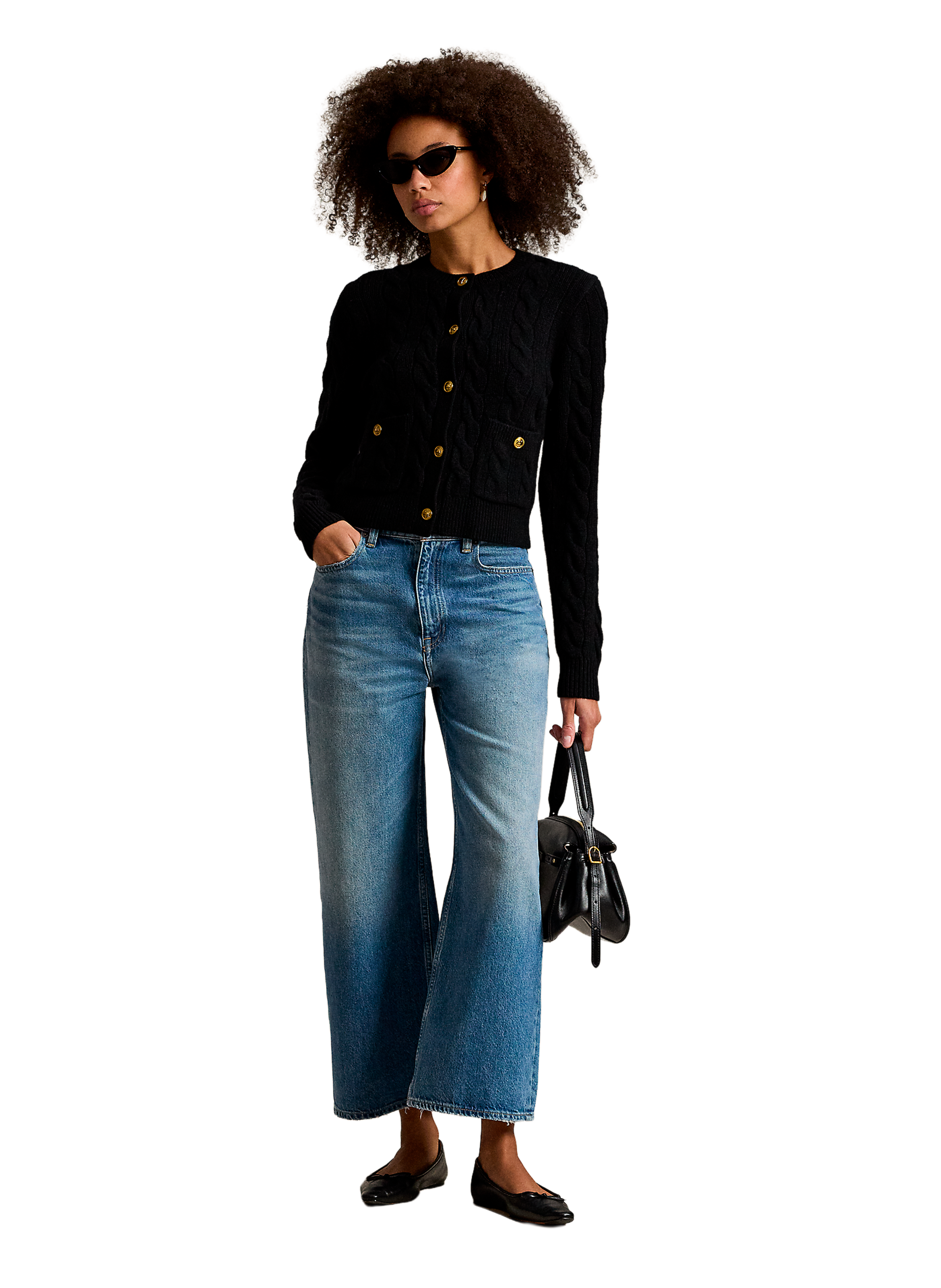 Cardigan en laine et cachemire POLO RALPH LAUREN Noir