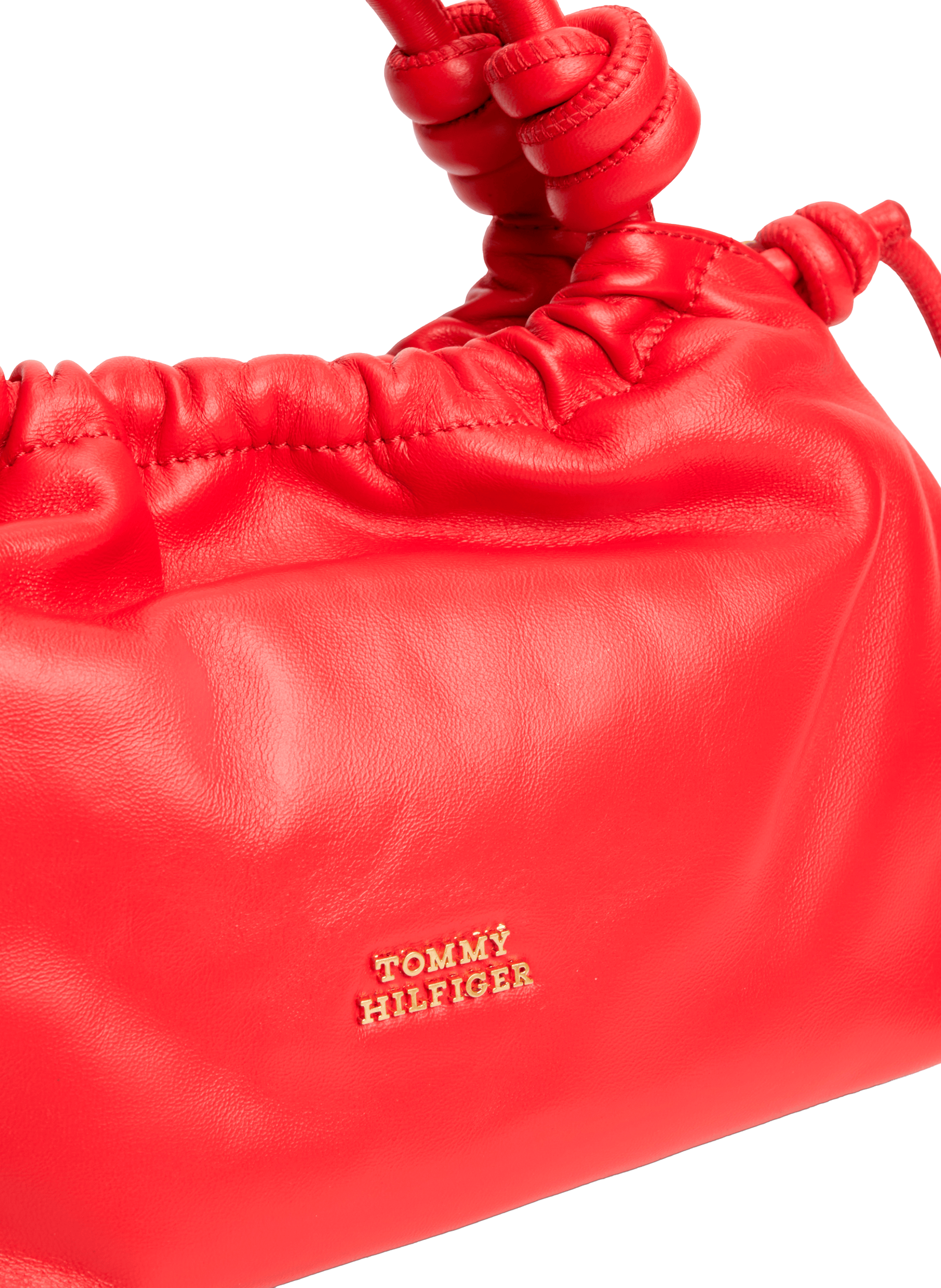 Soft leather shoulder bag TOMMY HILFIGER Red