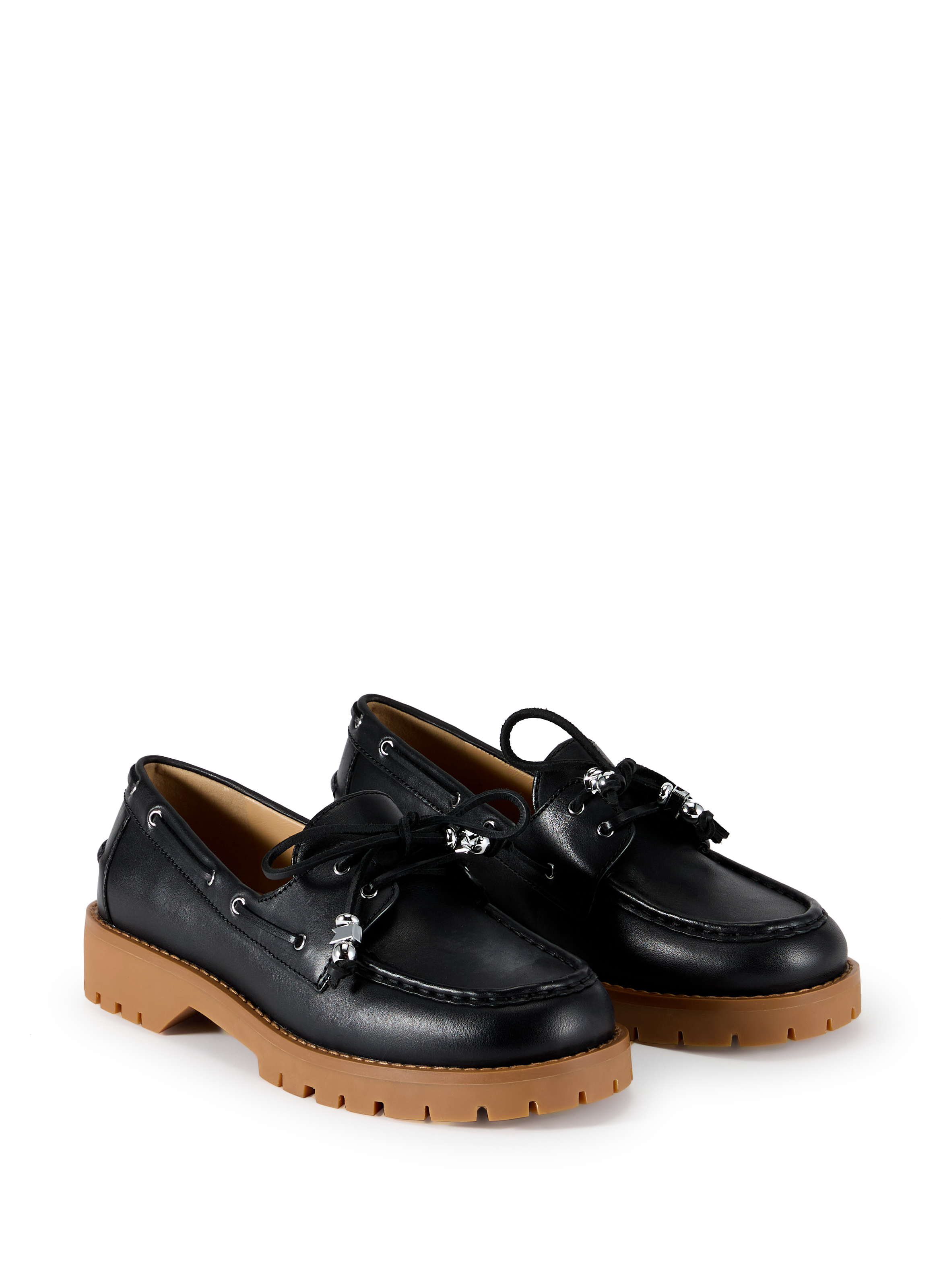 Mocassins crantés en cuir mélangé MICHAEL KORS Noir