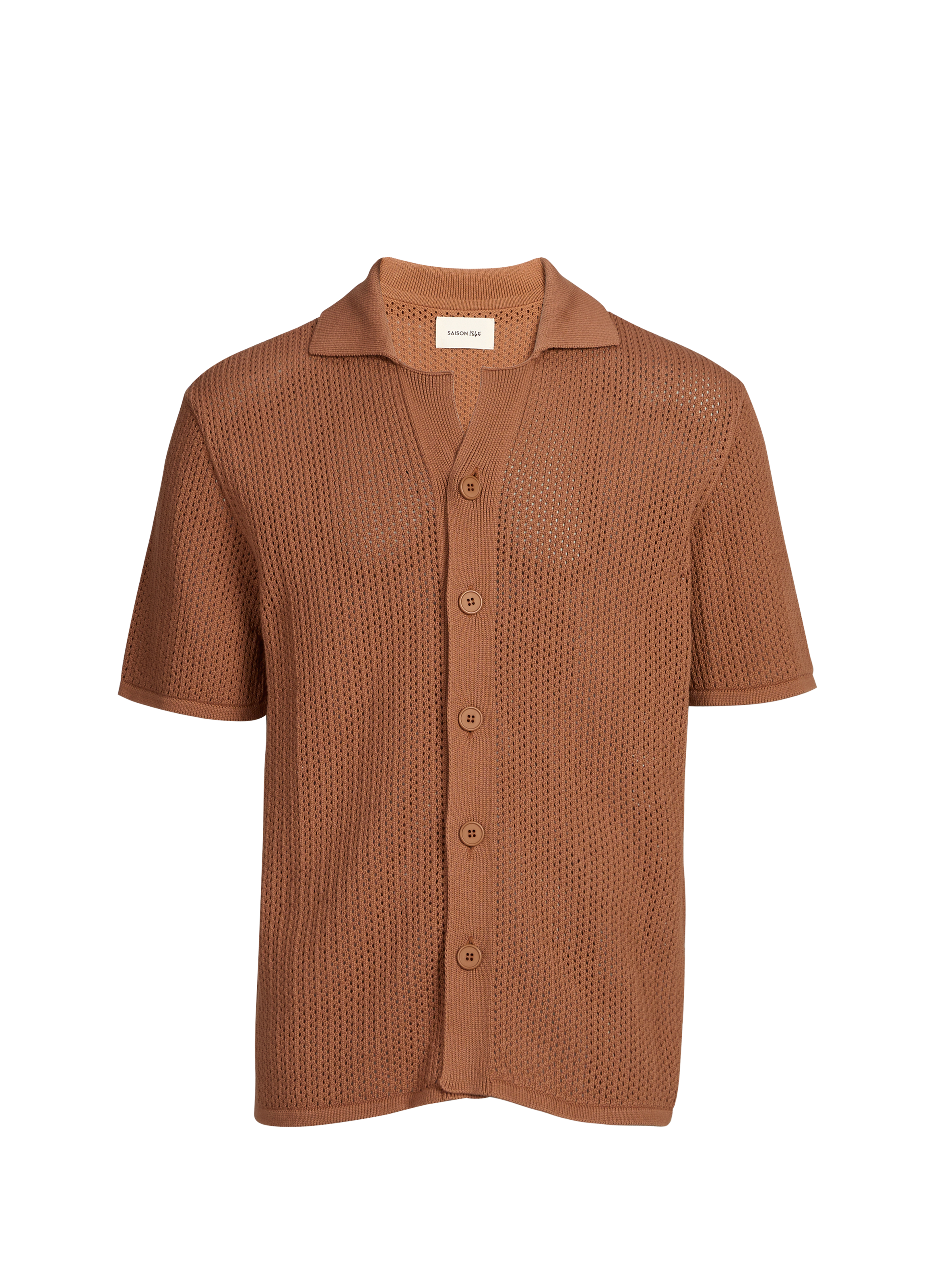 Hesch cotton openwork shirt SAISON 1865 Brown