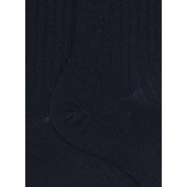 Dore Dore Chaussettes Côtelées En Laine Mérinos In Blue