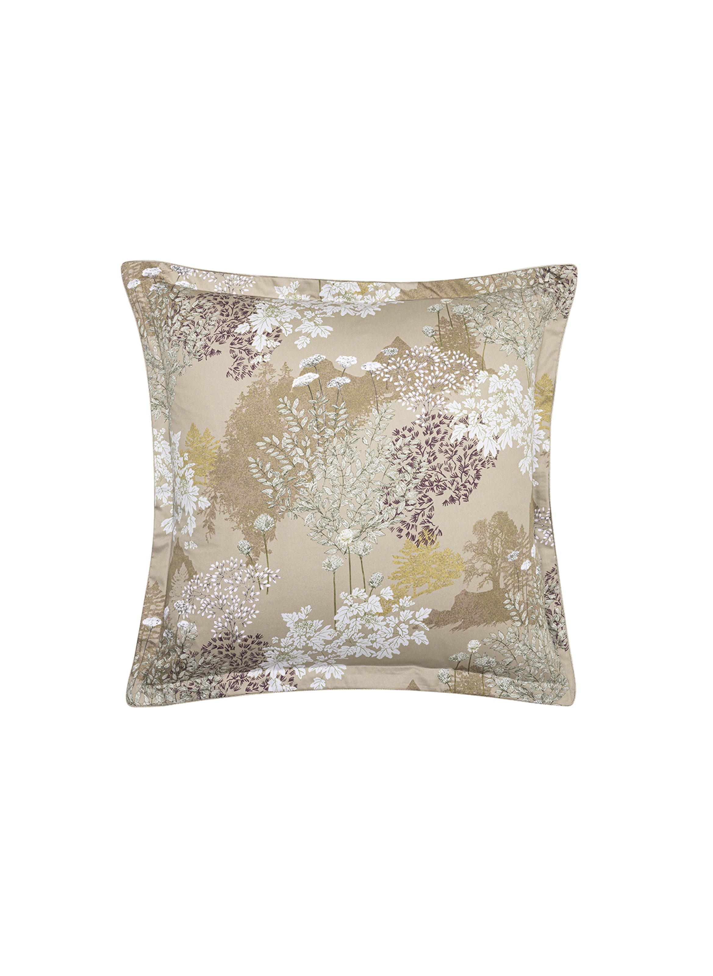 Taie d'oreiller imprimée en satin de coton bio, lande ALEXANDRE TURPAULT Jaune