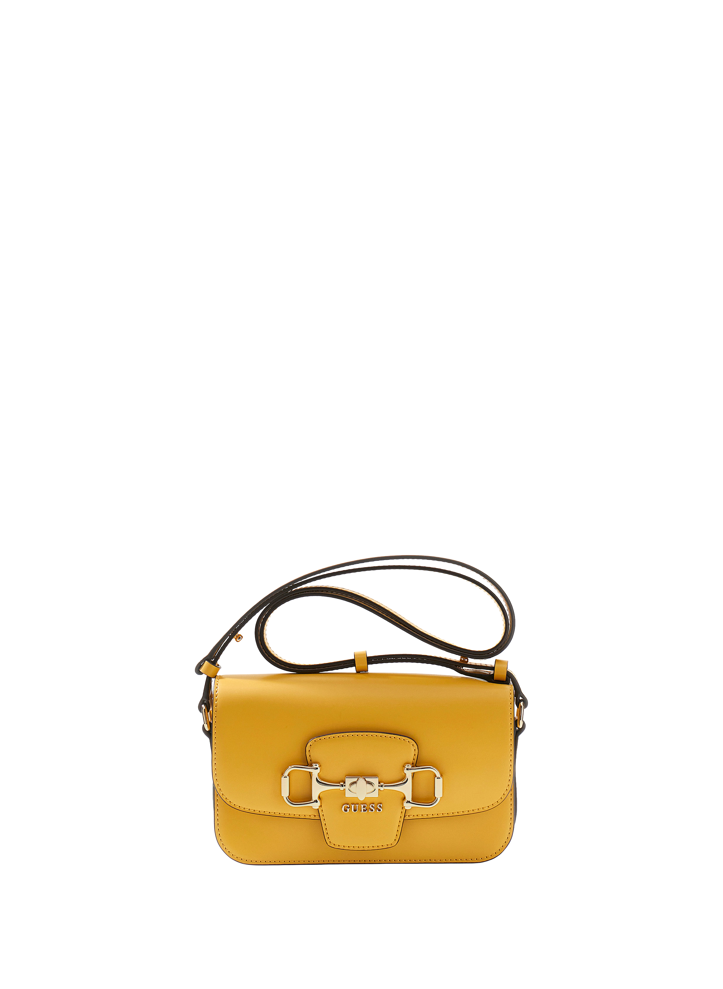 Schoudertas met logo GUESS Geel