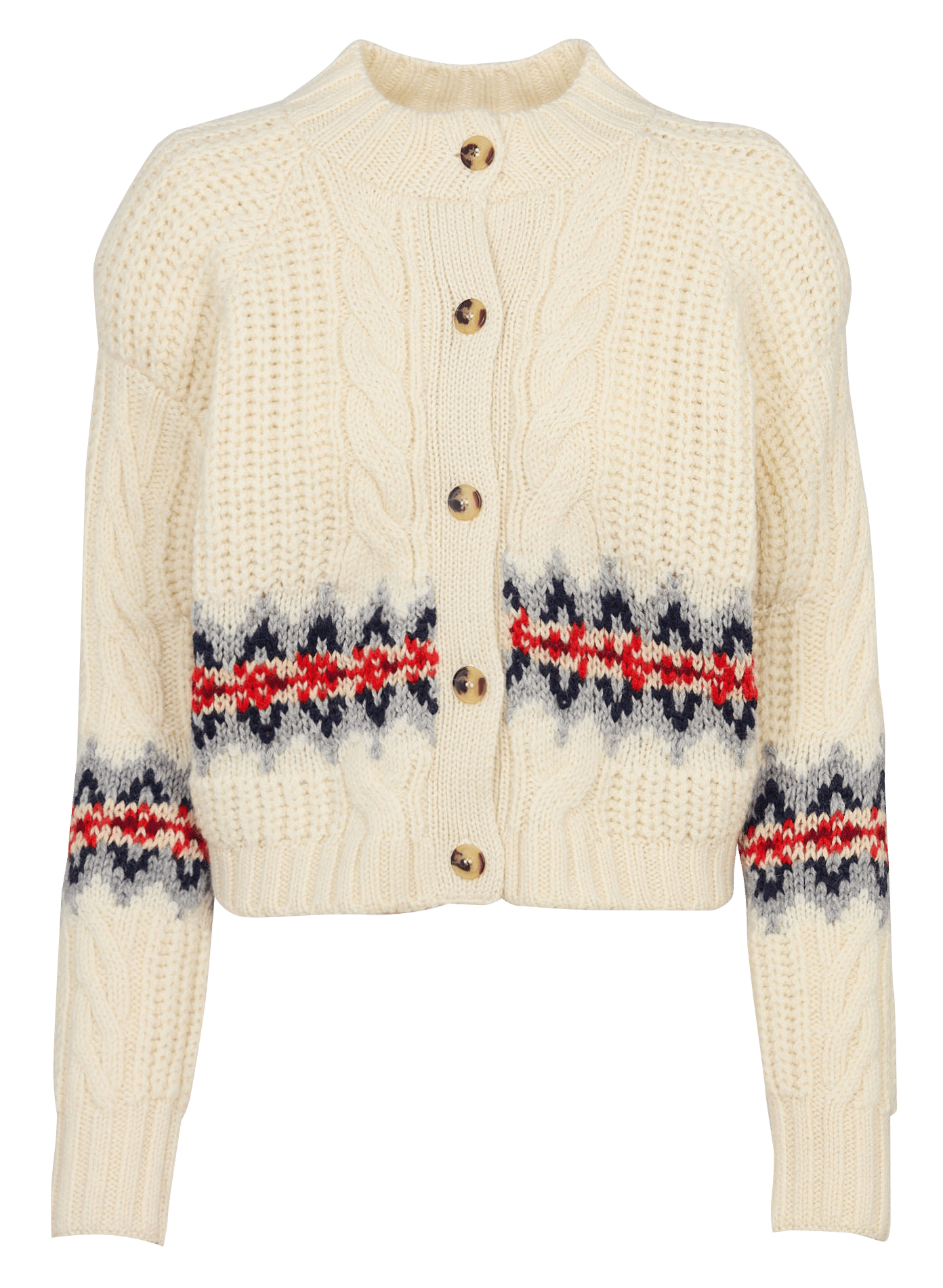 Gilet boutonné en maille imprimée garik IRO Beige