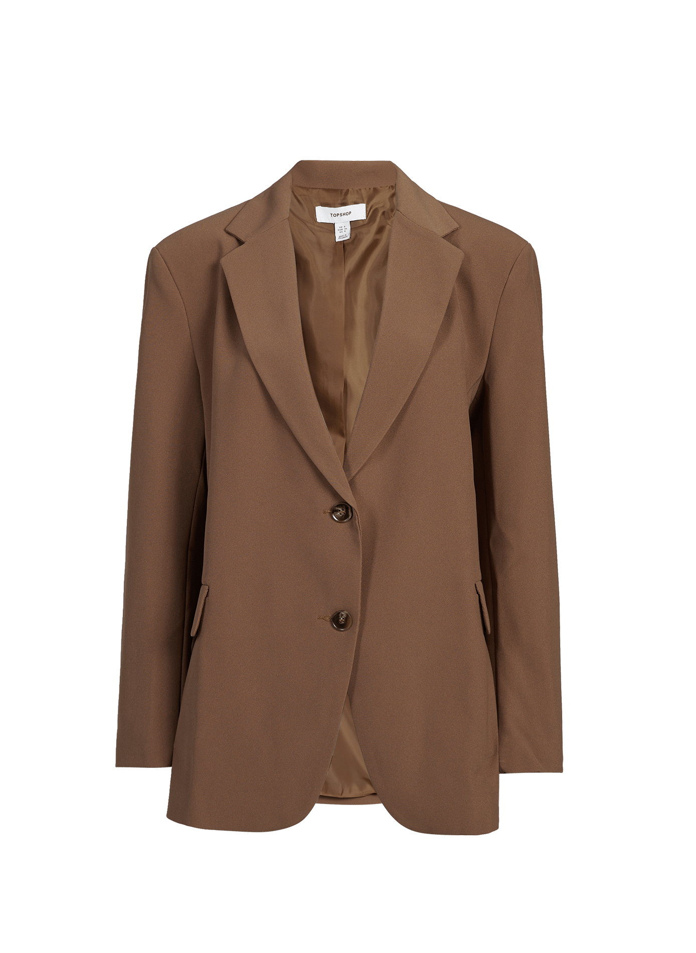 Blazer droit boutonné TOPSHOP Beige