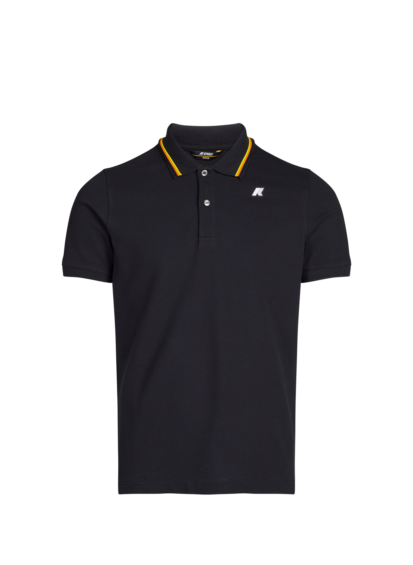 Short-sleeved polo in blended cotton K-WAY Blue