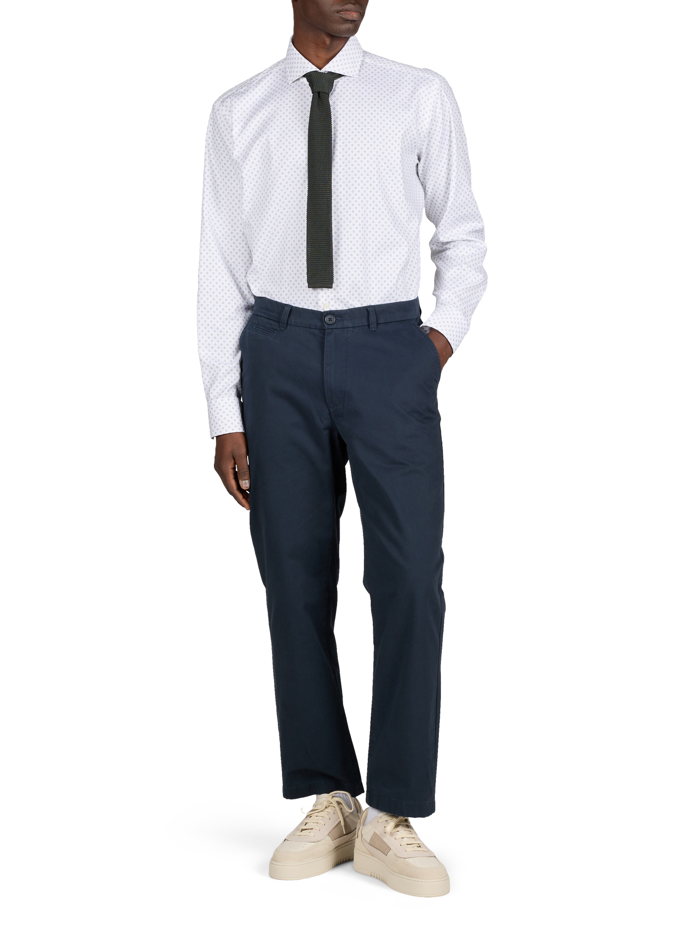 Joe patterned shirt in blended cotton BOSS White