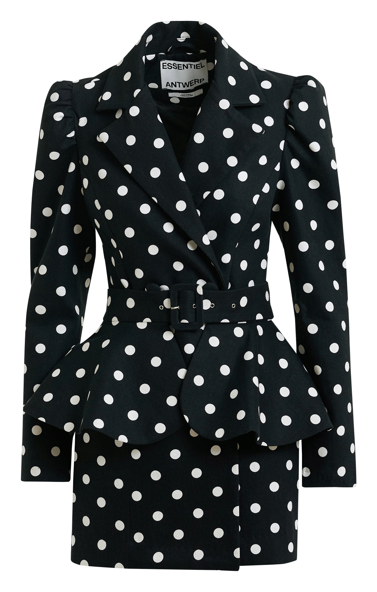 Robe blazer en coton imprimé juliette ESSENTIEL ANTWERP Blanc