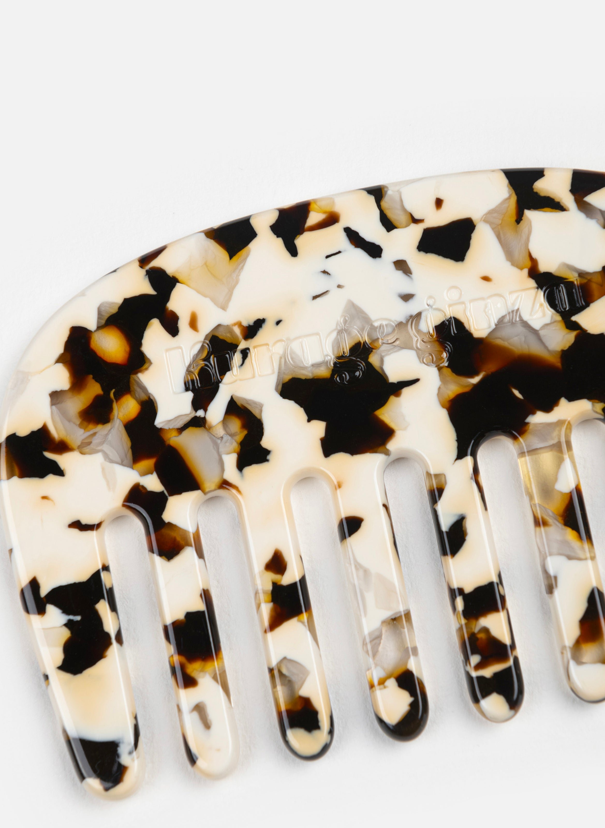 Peigne pivoine en acétate de cellulose KURAGE GINZA Marron