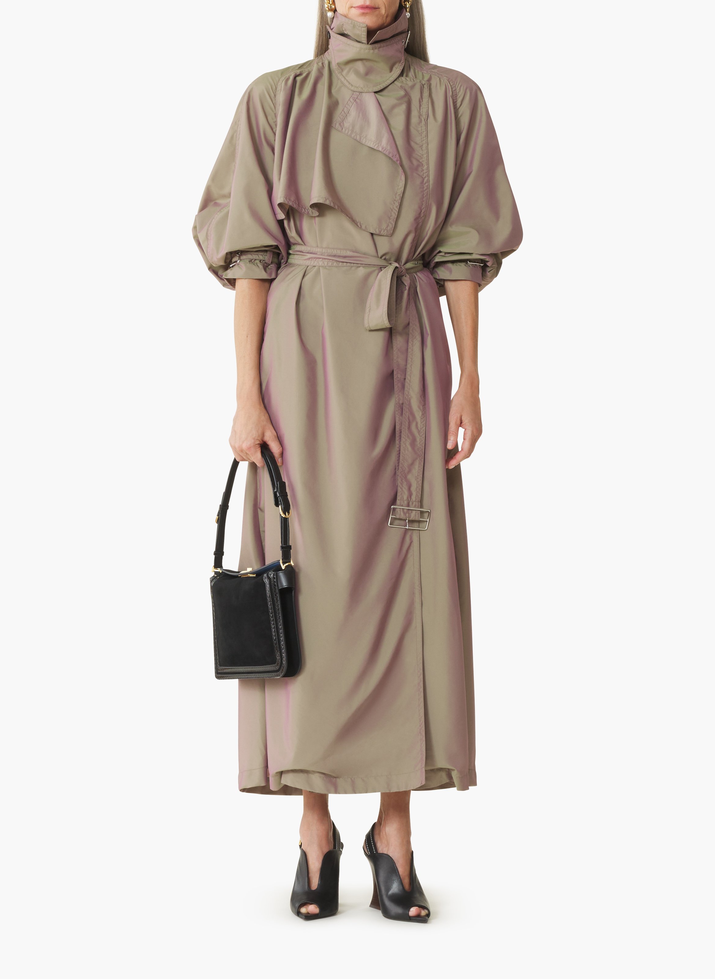 Trench fluide en taffetas LANVIN Beige