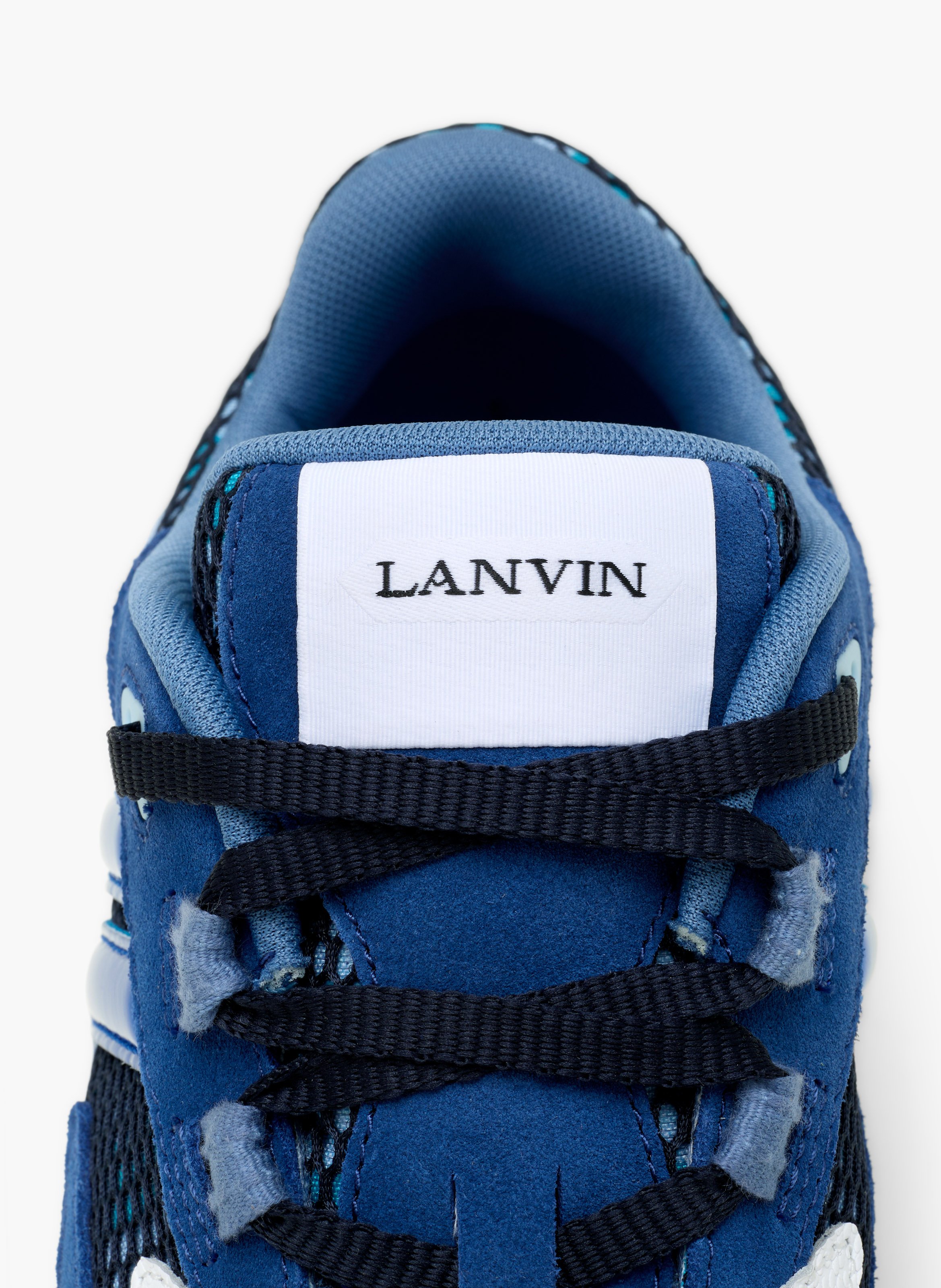 Sneakers jla en mesh et cuir métallisé LANVIN Bleu