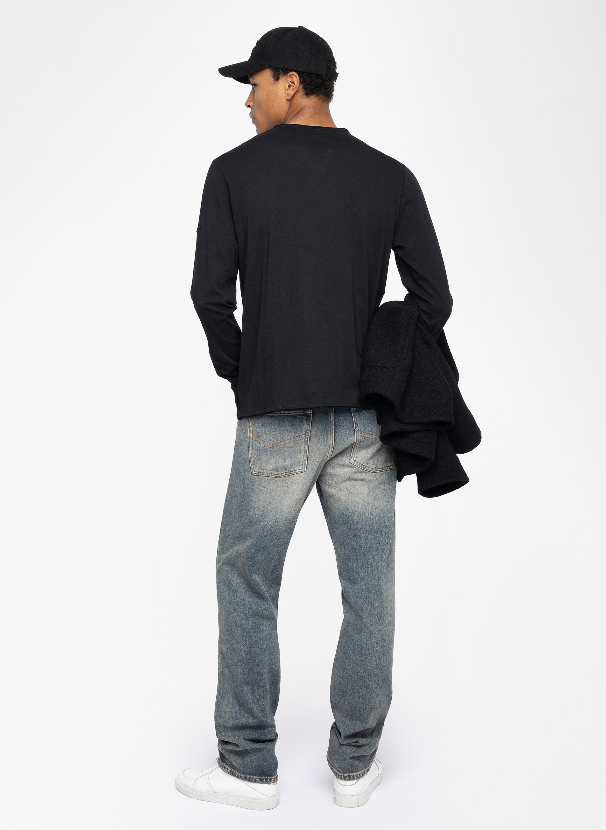 Tee-shirt droit en coton monastir ZADIG&VOLTAIRE Black
