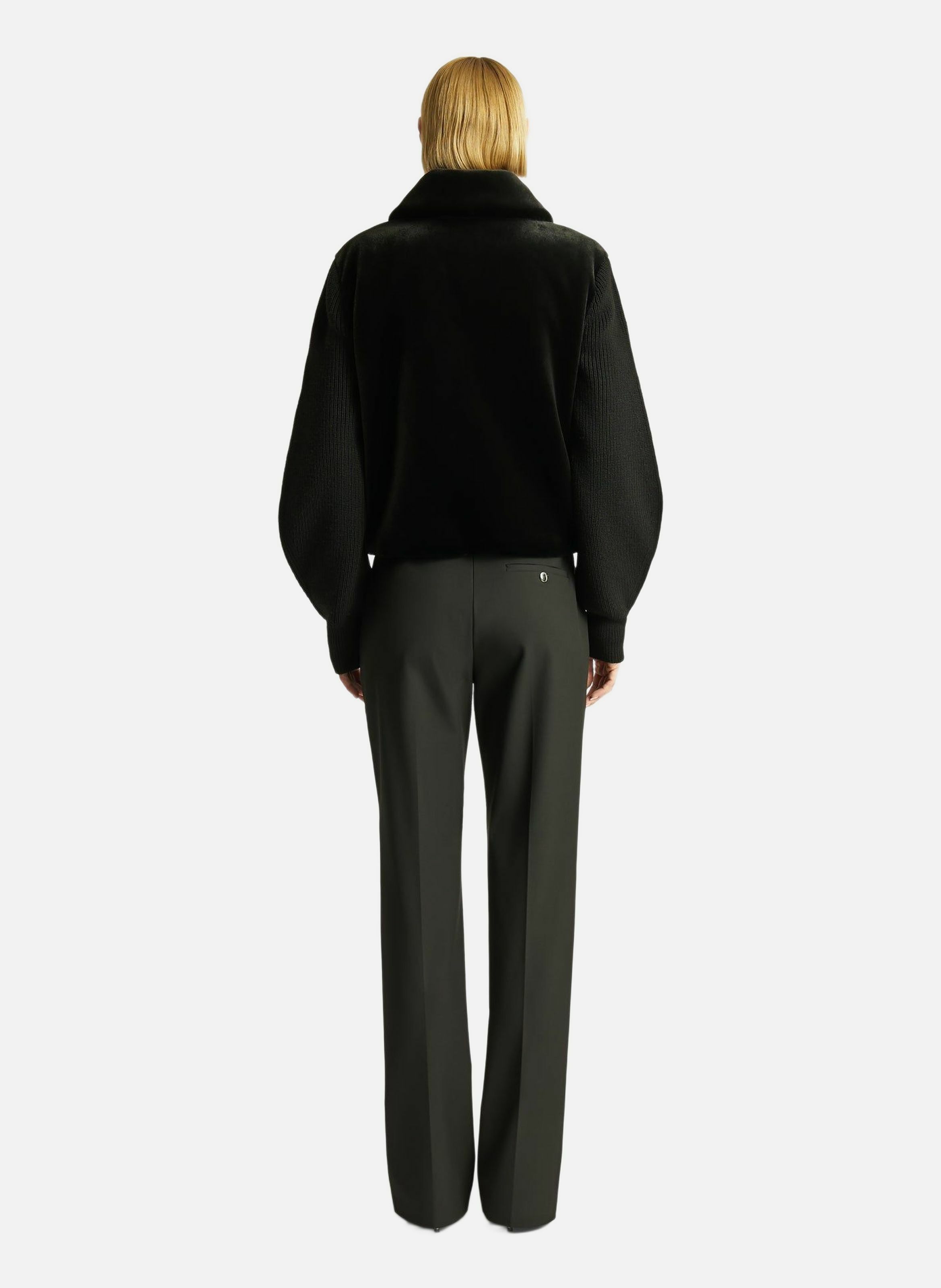 Veste paige col chemise coupe regular FUSALP Noir