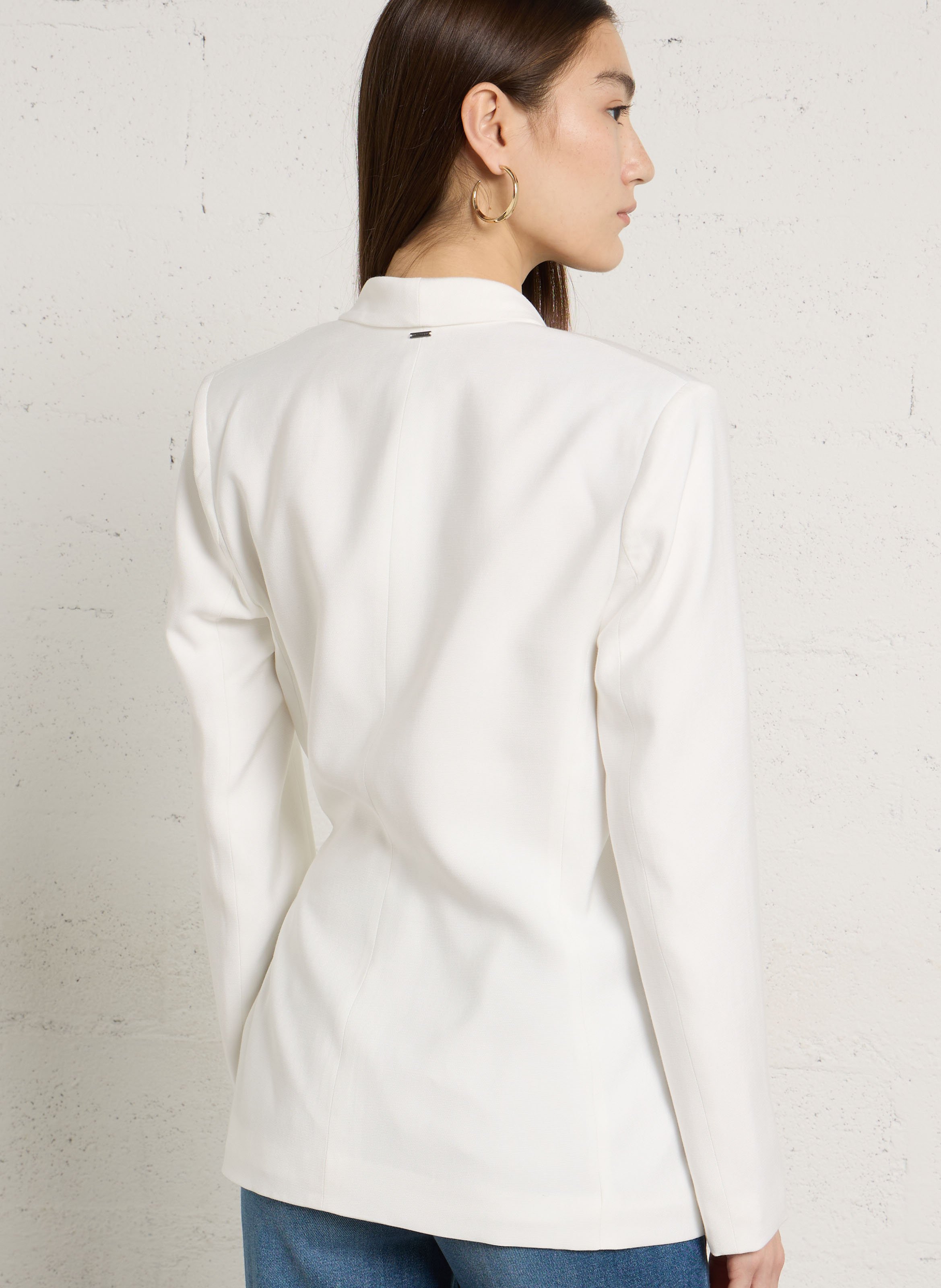 Veste de tailleur col v IKKS Blanc