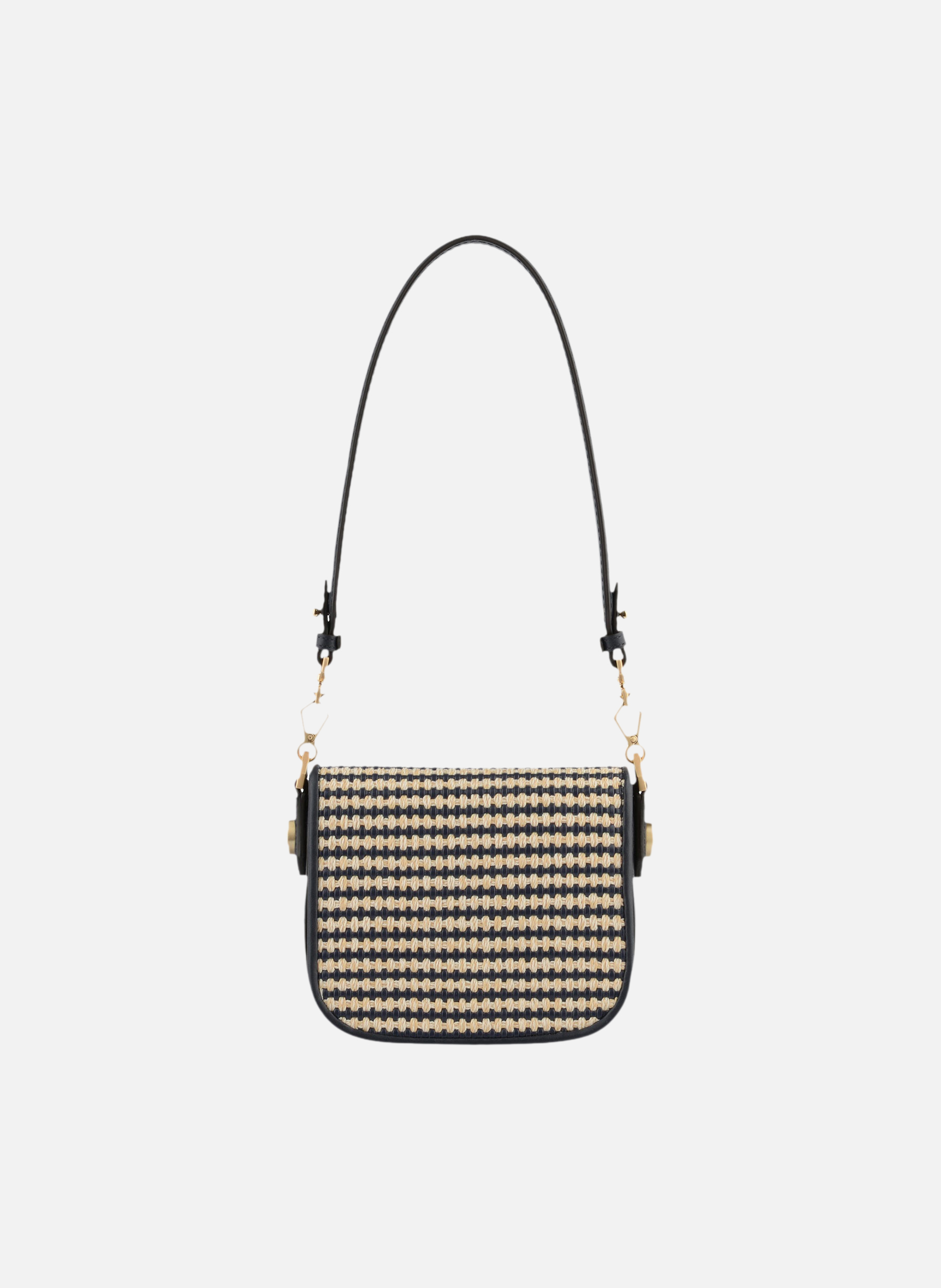 Sèvres tressé | sac porté épaule POURCHET Bleu