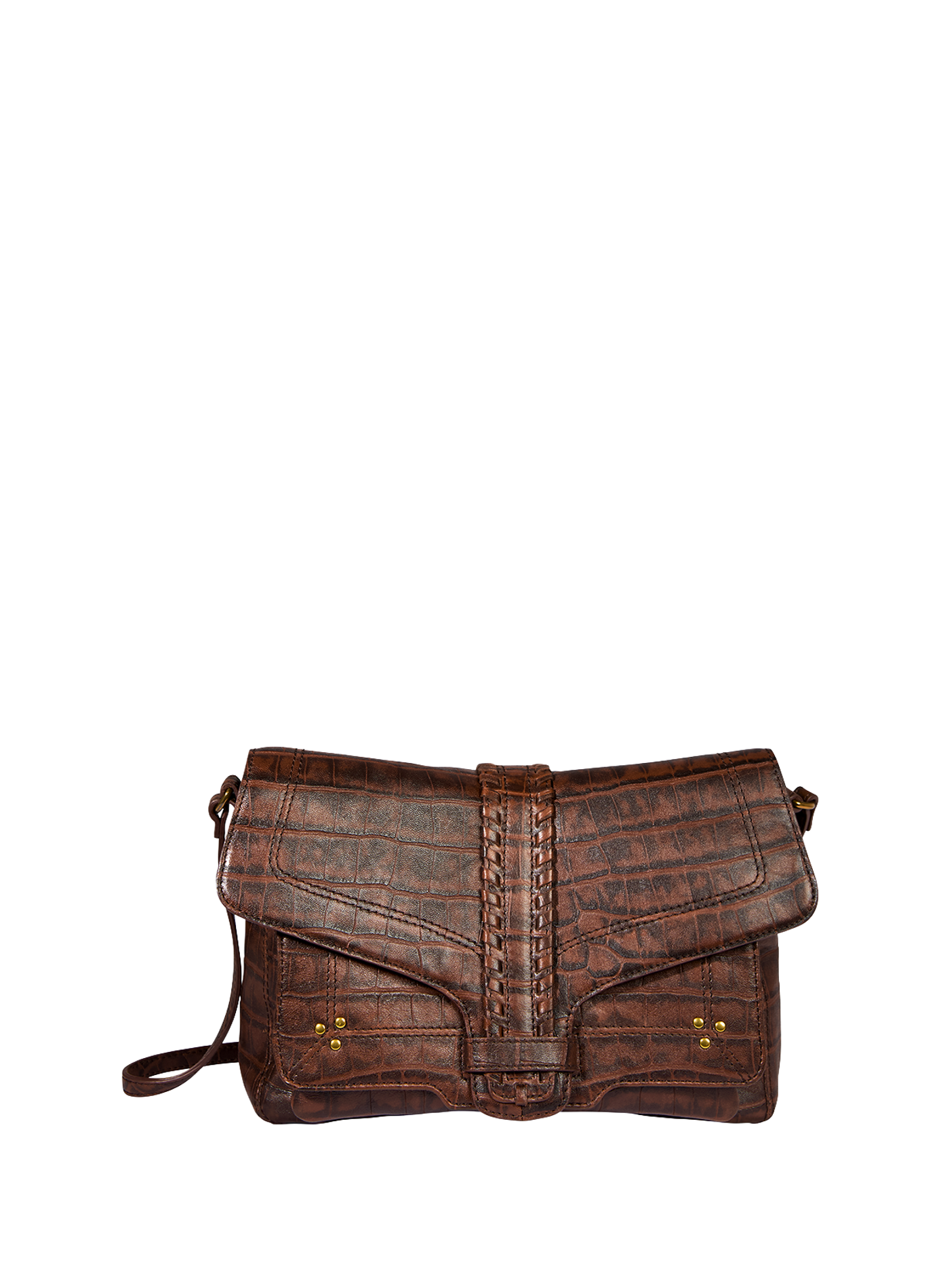 Sac effet peau de crocodile en cuir JÉRÔME DREYFUSS Marron