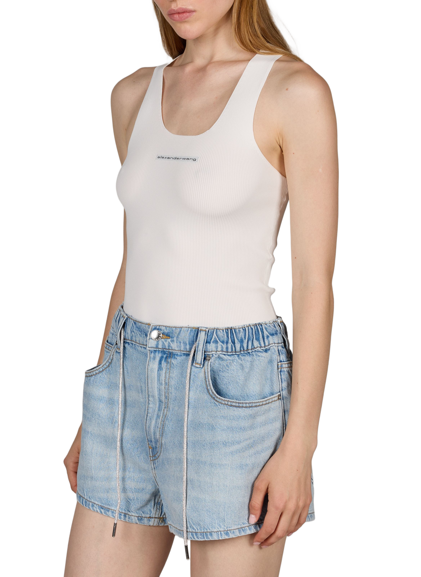 Round neck tank top ALEXANDER WANG White