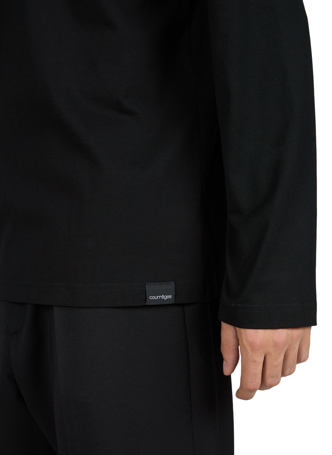 Logo cotton T-shirt COURRÈGES Black