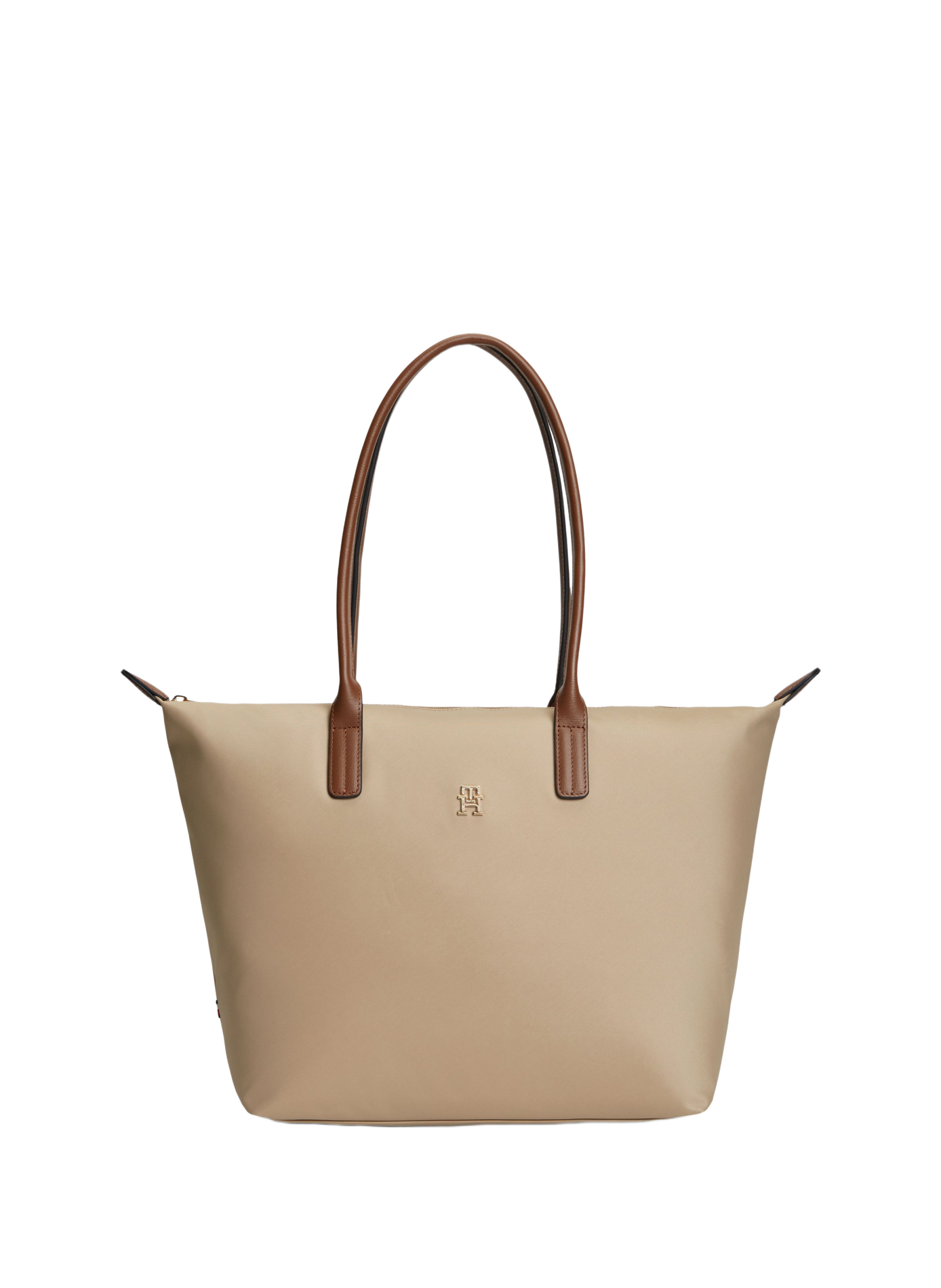 Einfarbige Schultertasche TOMMY HILFIGER Beige