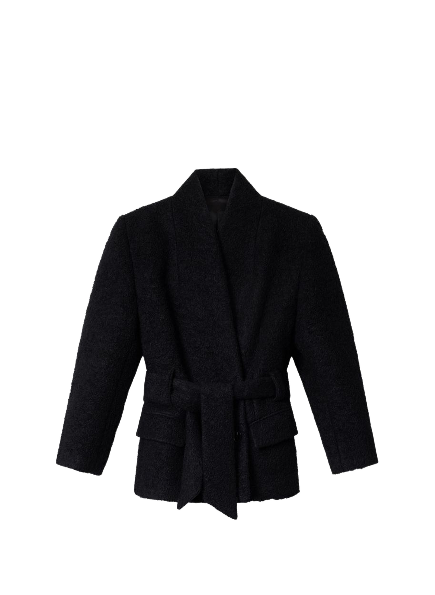 Syndra Wollbouclé und Alpaka Jacke ISABEL MARANT Schwarz