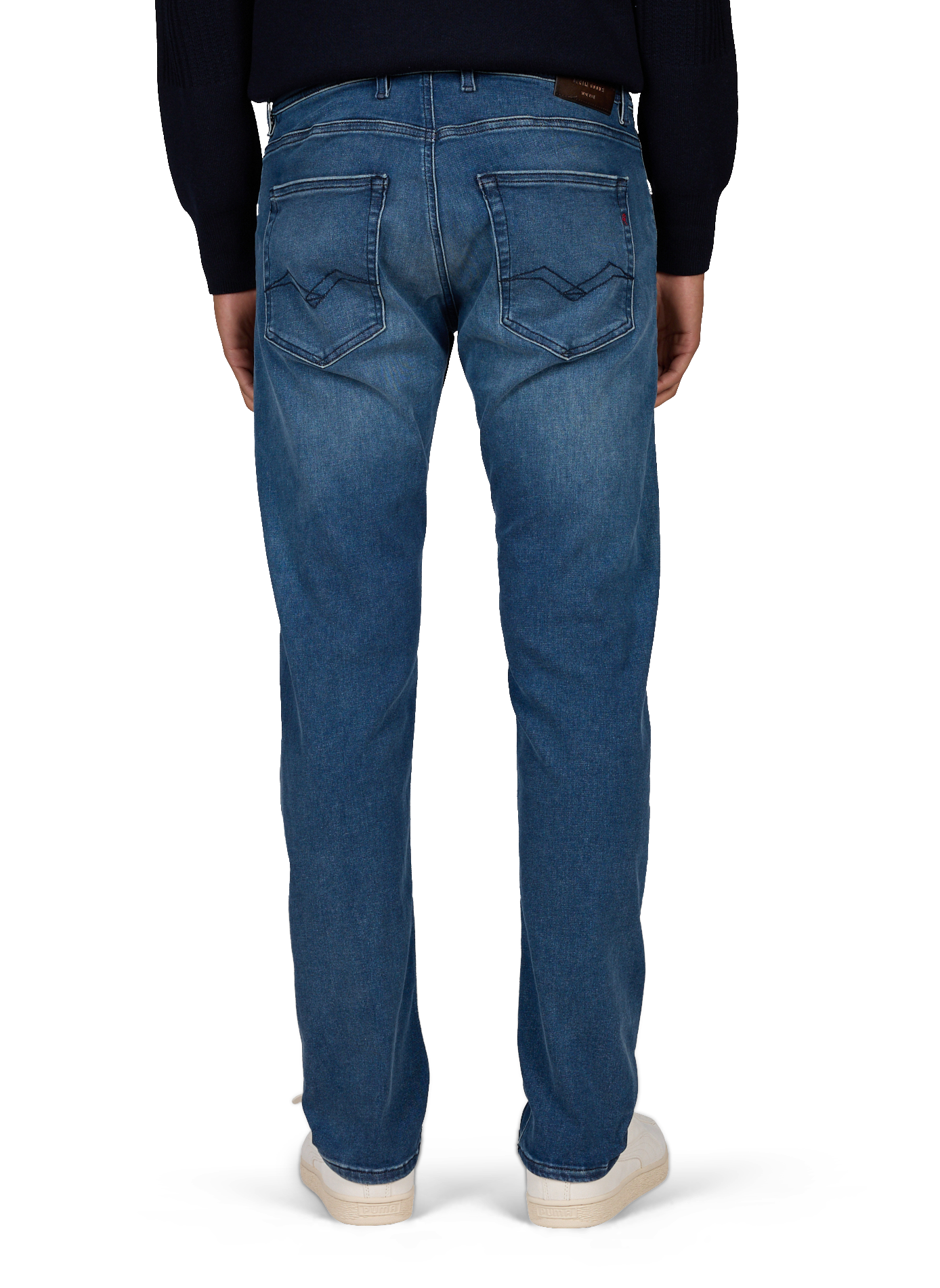 Rechte jeans Grover van gemengd katoen REPLAY Blauw