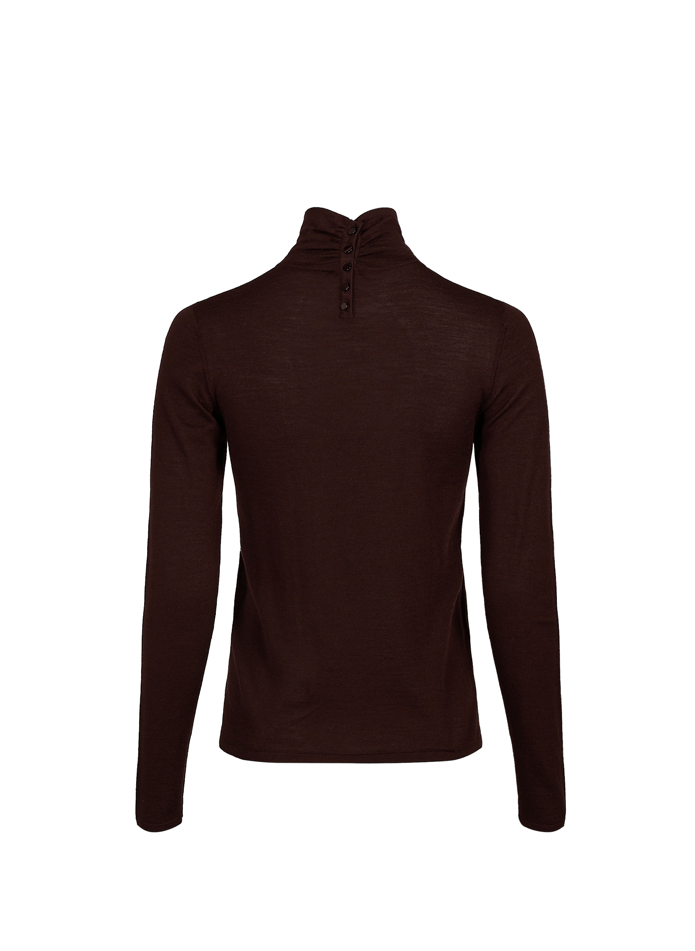 Straight Merino wool high neck sweater PETITE MENDIGOTE Brown